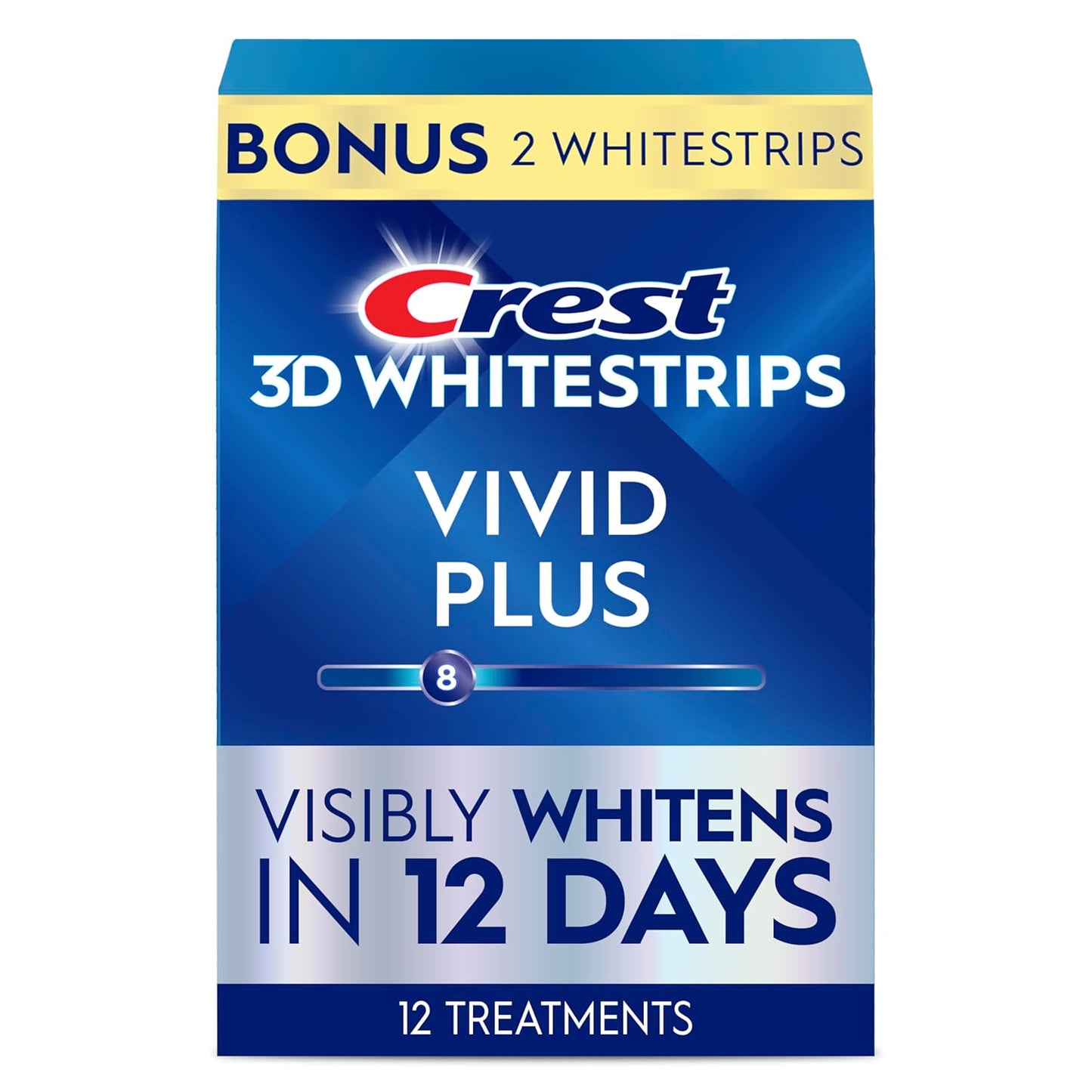 Crest 3D Whitestrips Vivid Plus, Teeth Whitening Strip Kit, 10 Treatme