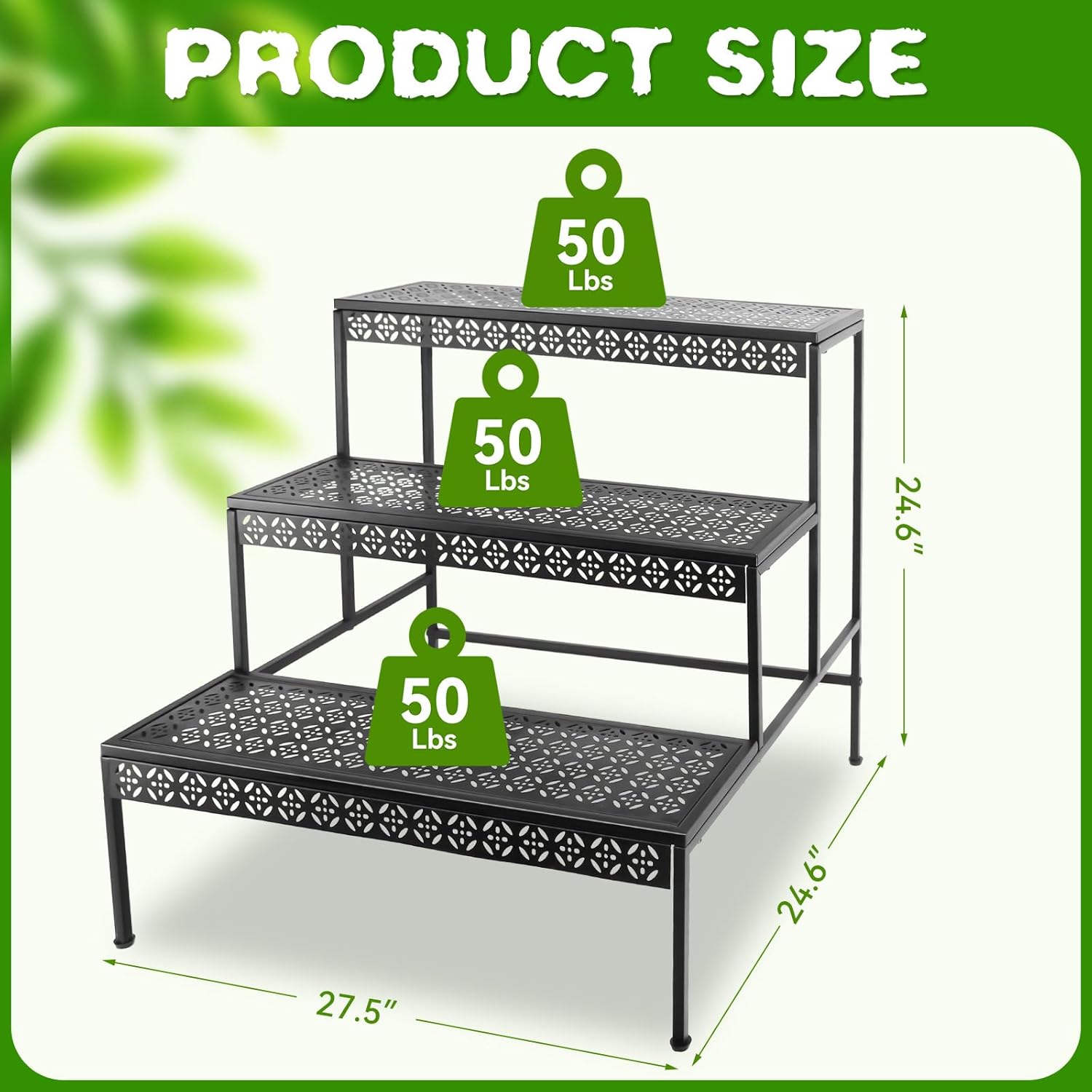 3 Tier Metal Plant Stand, Ladder Flower Pot Holder Plant Stands, Tiere