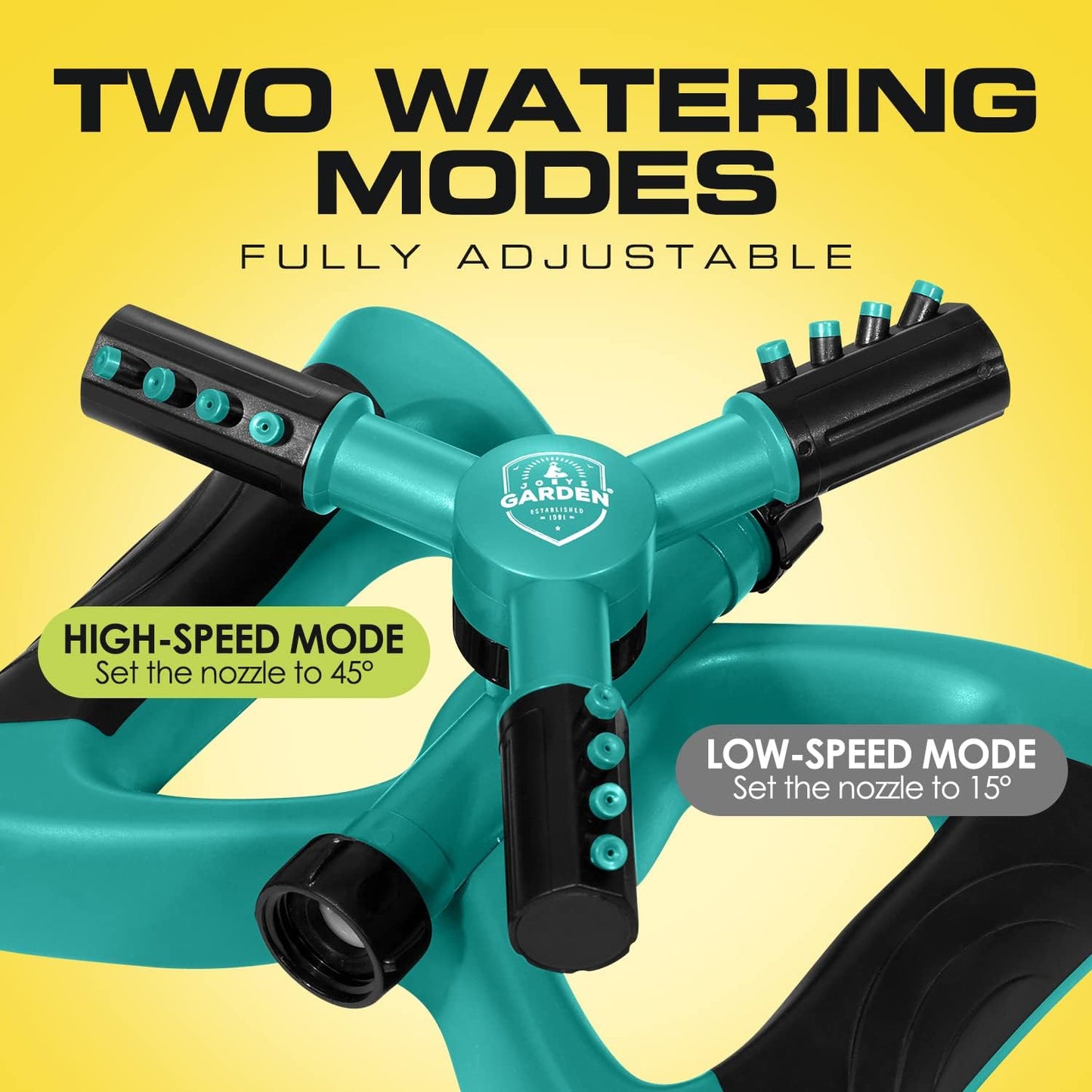 Joeys Sprinkler for Yard, Rotating Garden Sprinkler for Large Area Cov