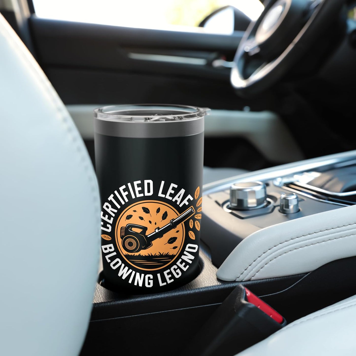 Certified Leaf Blowing Legend Funny Lawn Care Worker Stainless Steel Insulated Tumbler
