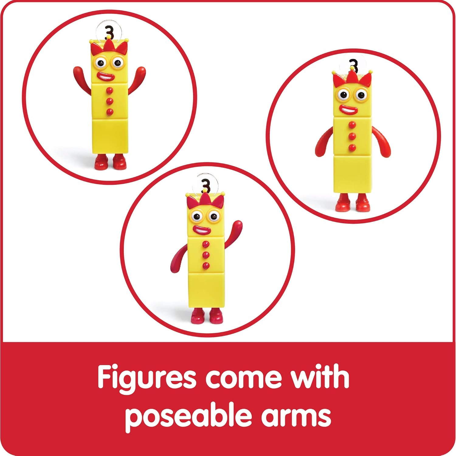 hand2mind Numberblocks Friends One to Five, Action Figure Set, Toy Fig