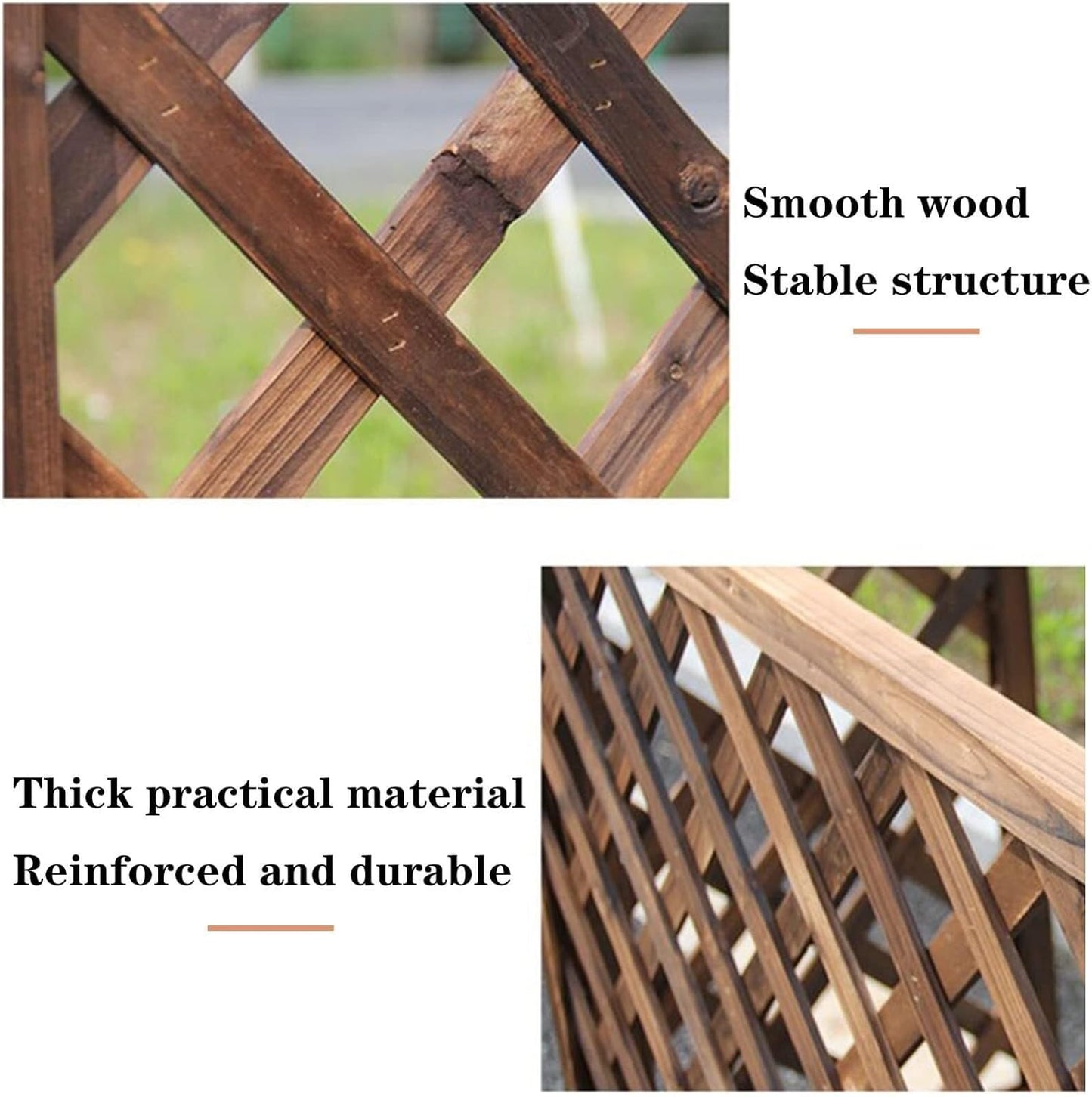 Outdoor Air Conditioner Cover Wooden Flower Stand, Solid Wood Radiator Cover, Decorative Plant Stand, Carbonized Wooden AC Rack(85x35x75cm/33.4x13.7x29.5in) (Black 100x43x94cm/39.3x17x37in)