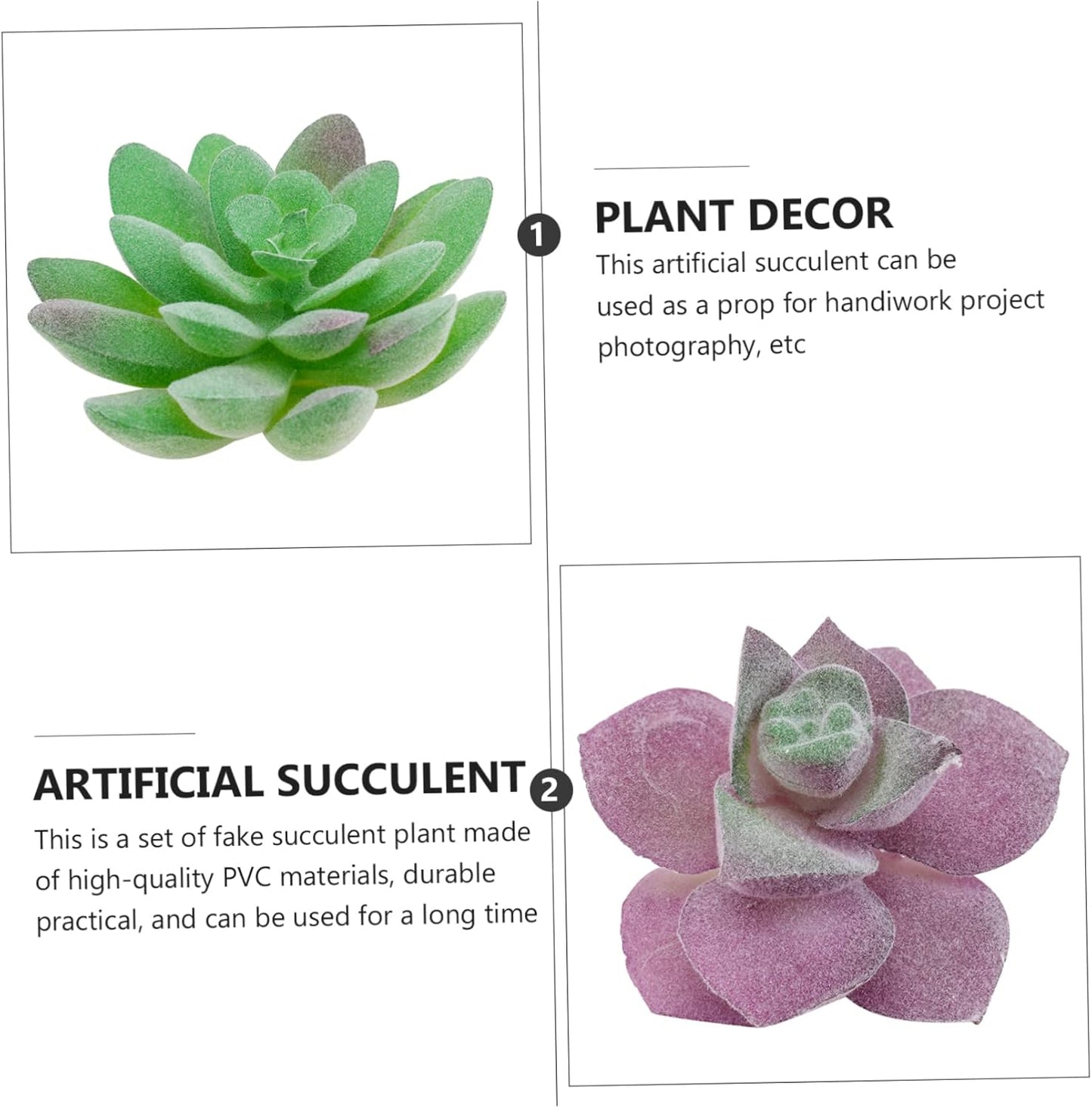 BESTOYARD 18pcs Simulated Succulents Miniature Succulent Planters Plas