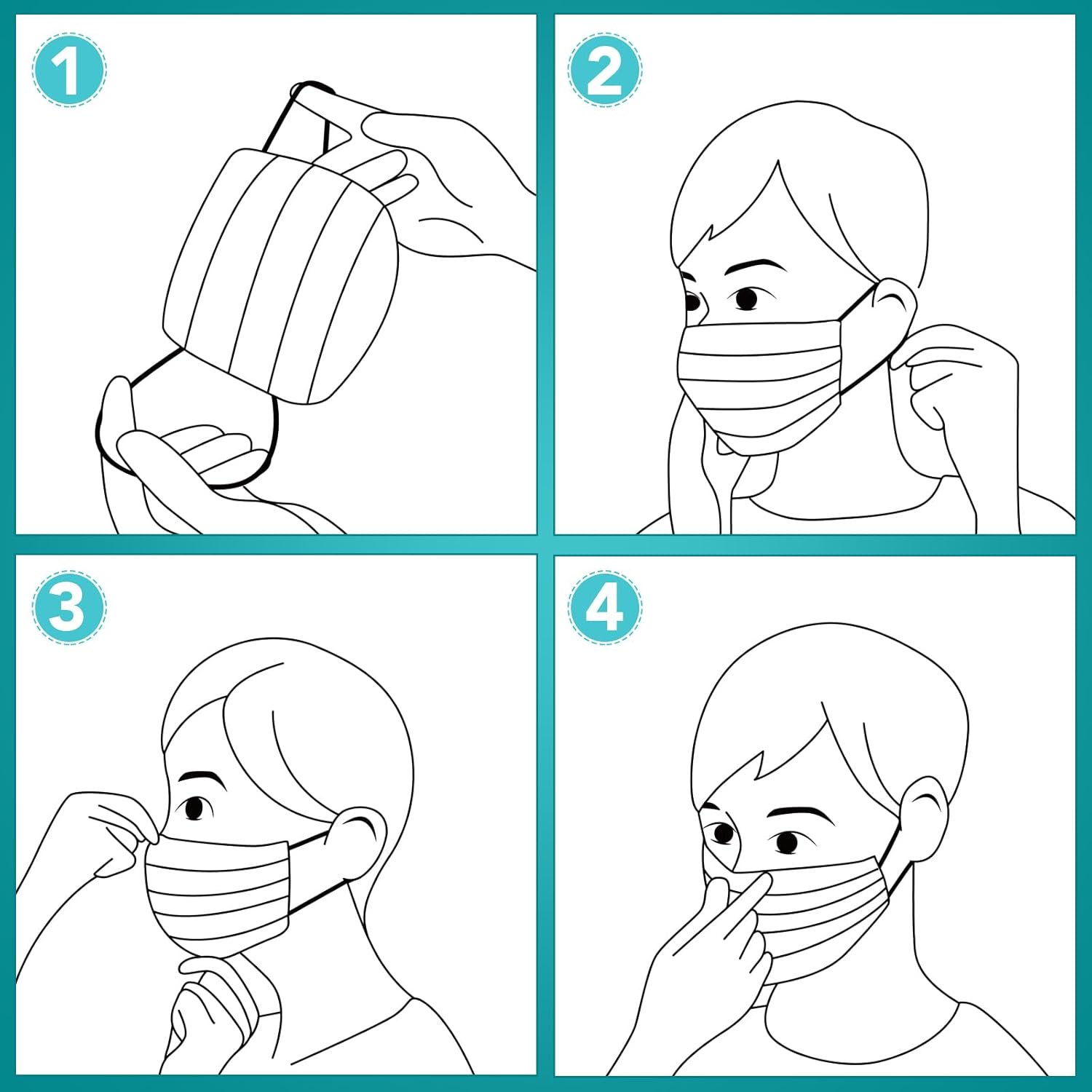 100 PCS Disposable Face Masks, Black Disposable Masks, 3 Ply Protectio