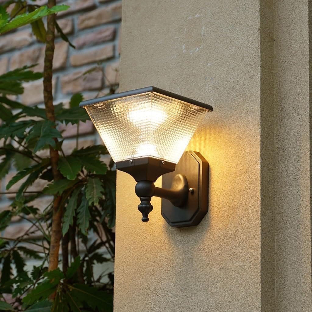 Japanese Modern Polycrystalline Silicon Solar Panel Roto-molding Wall Lamp Minimalism Outdoor Waterproof Light LED Source Sconces for Garden Courtyard Villa Hall for Villa, living room, Foyer,