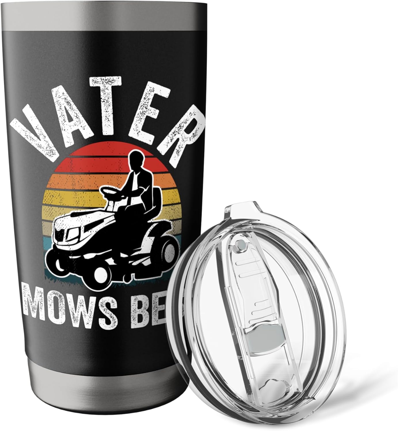 Vater Mows Best Funny Gardener Lawn Care Father's Day Stainless Steel Insulated Tumbler