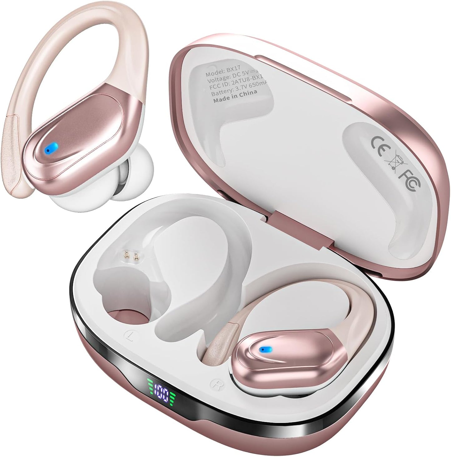 Wireless Earbuds, Sports Bluetooth Headphones, 80Hrs Playtime Ear Buds