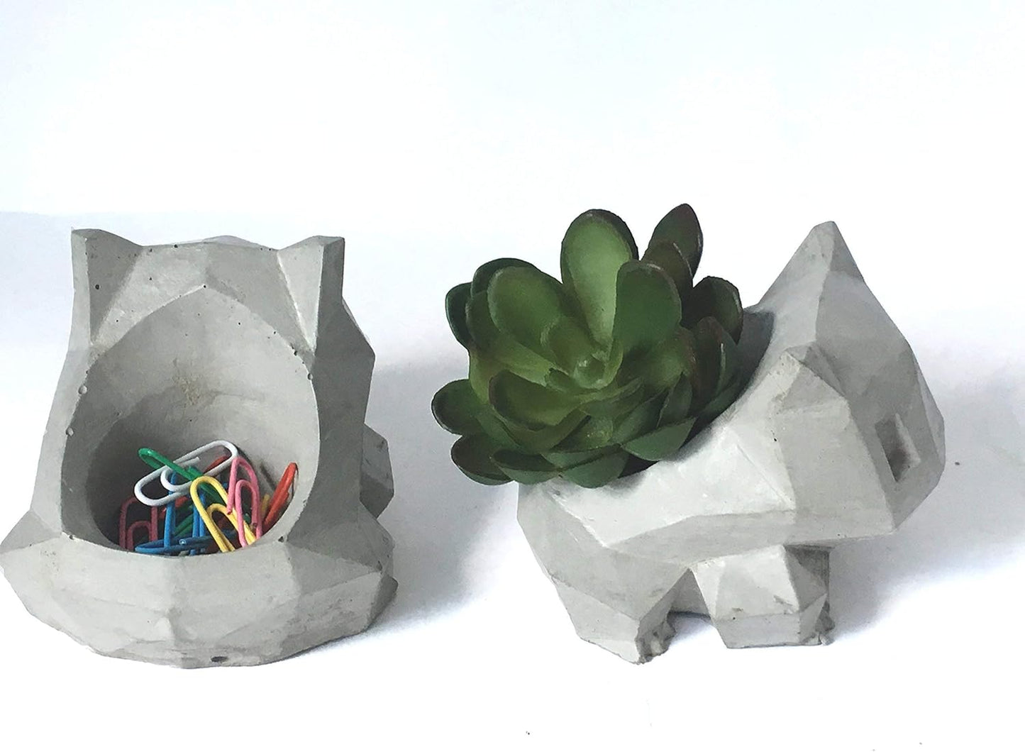 Silicone Mold Concrete Toy Faceted Diy Planter Candle Holder Pot Tea L