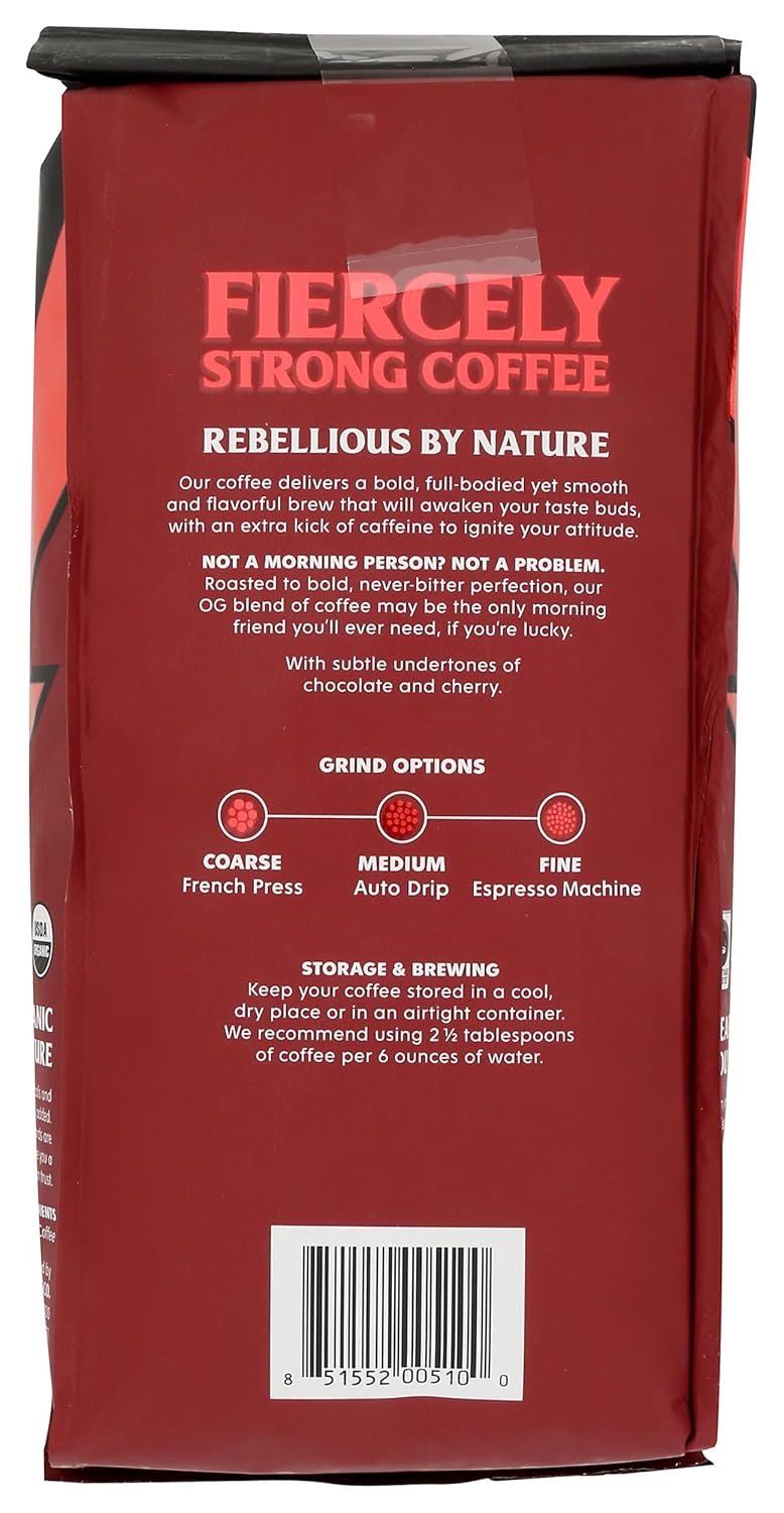 Death Wish Coffee, Organic and Fair Trade Dark Roast Whole Bean Coffee
