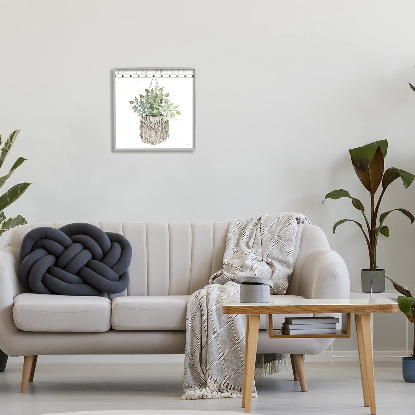 Stupell Industries Macrame Woven Tapestry Hanging Pot Planter, Design by Cindy Jacobs