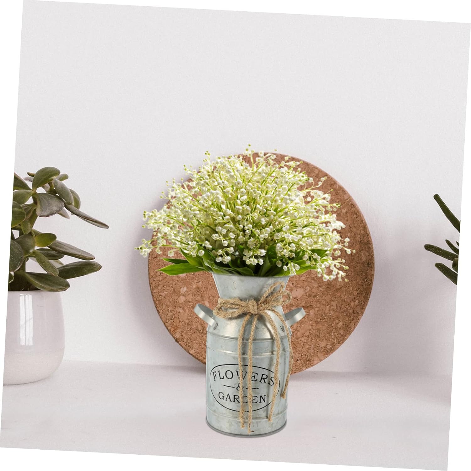 PRETYZOOM Vintage Metal Flower Bucket Planter Rustic Plant Container f