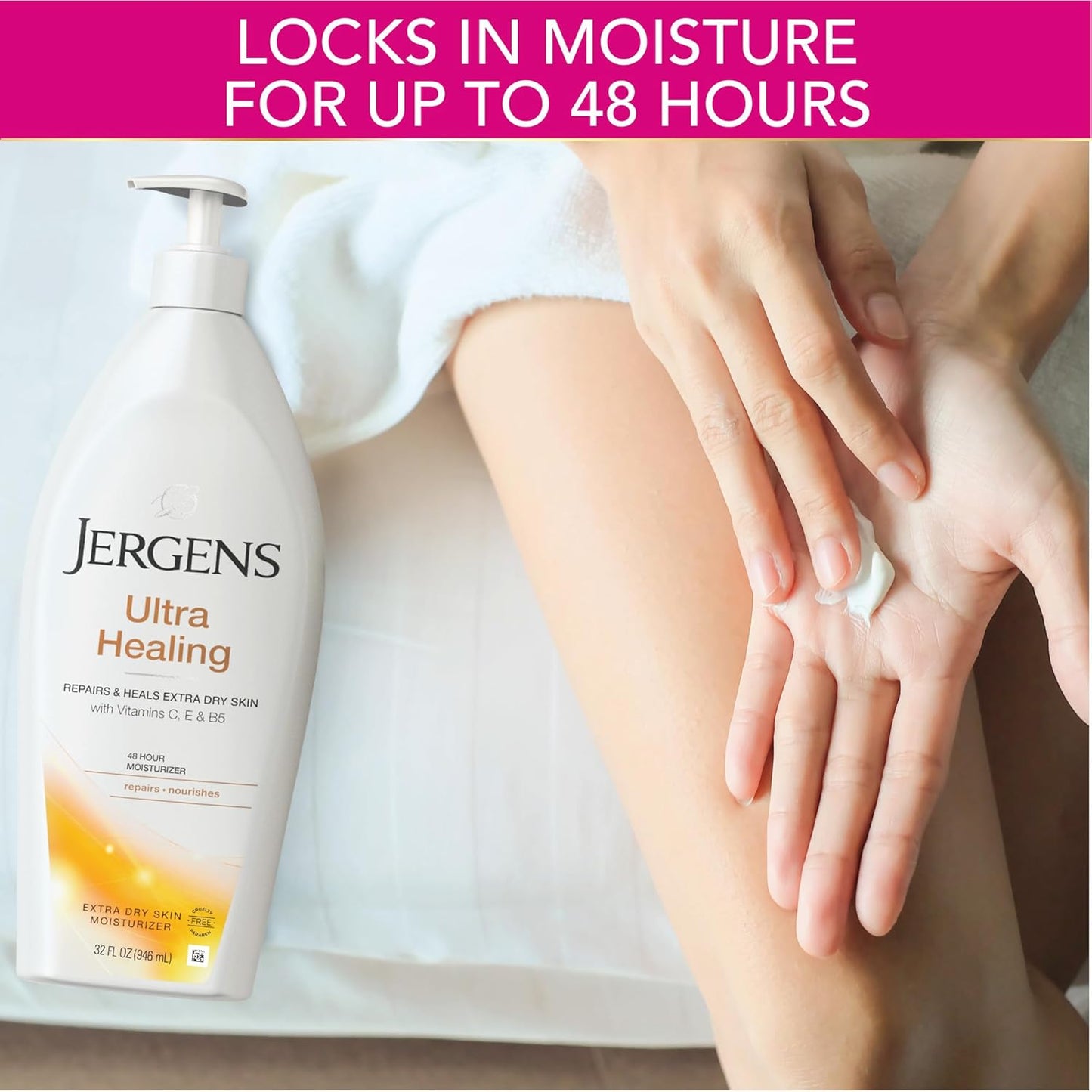 Jergens Ultra Healing Dry Skin Lotion, Hand and Body Moisturizer for Q