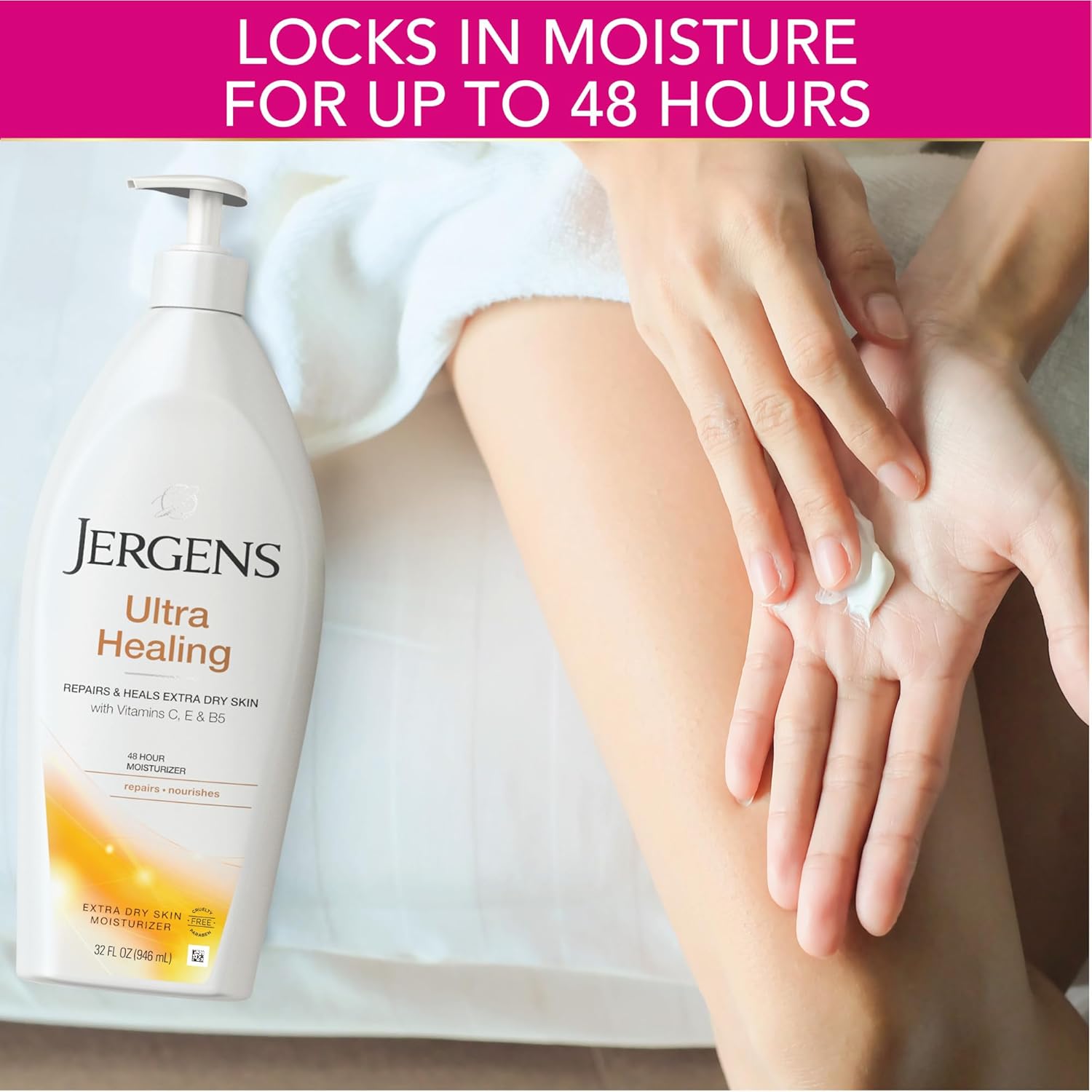 Jergens Ultra Healing Dry Skin Lotion, Hand and Body Moisturizer for Q
