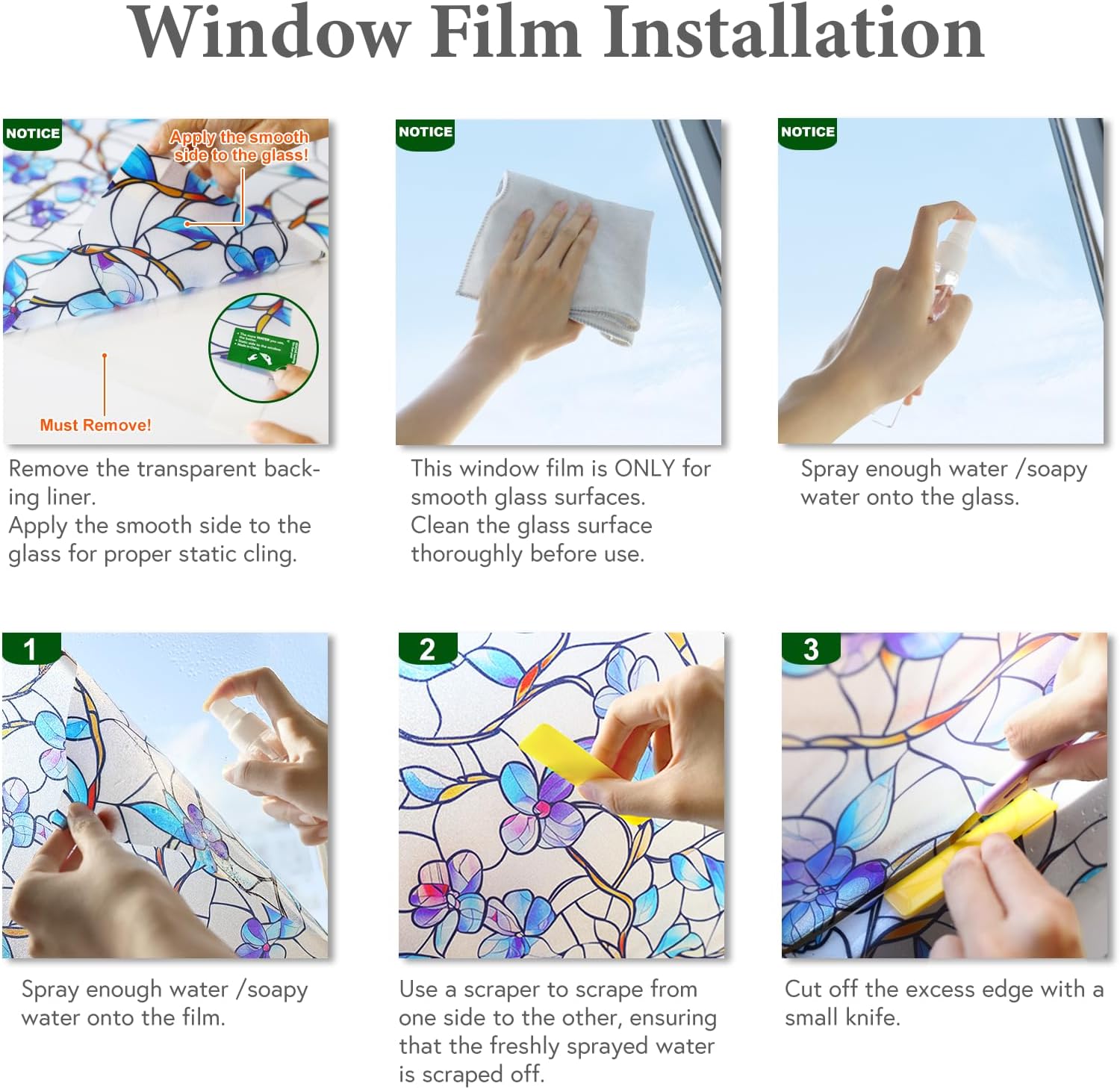 Rainbow Window Privacy Film,Heat Control,UV Blocking,Anti-Glare,Day & 