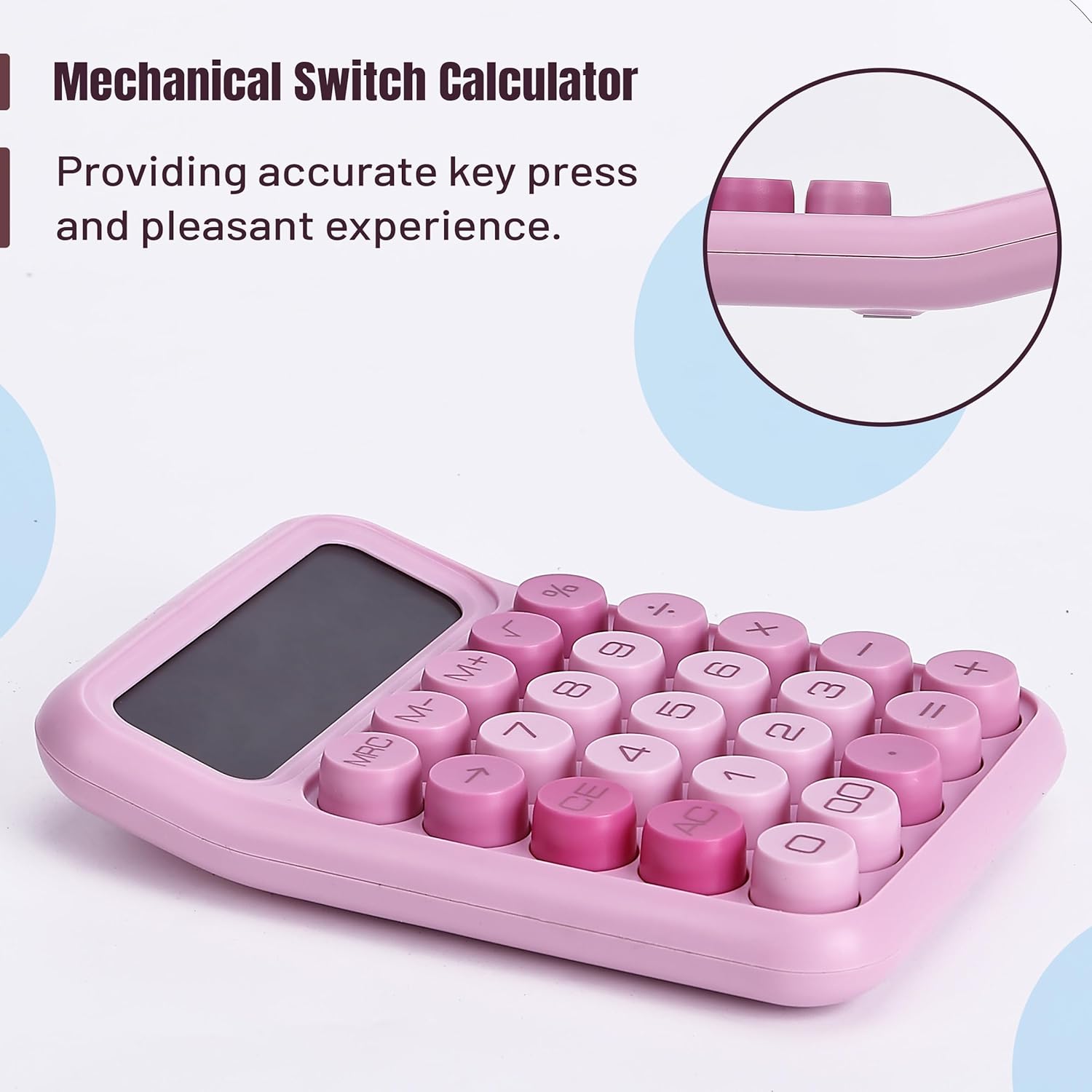 Mr. Pen- Mechanical Switch Calculator - 12 Digit Large LCD Display, Pi