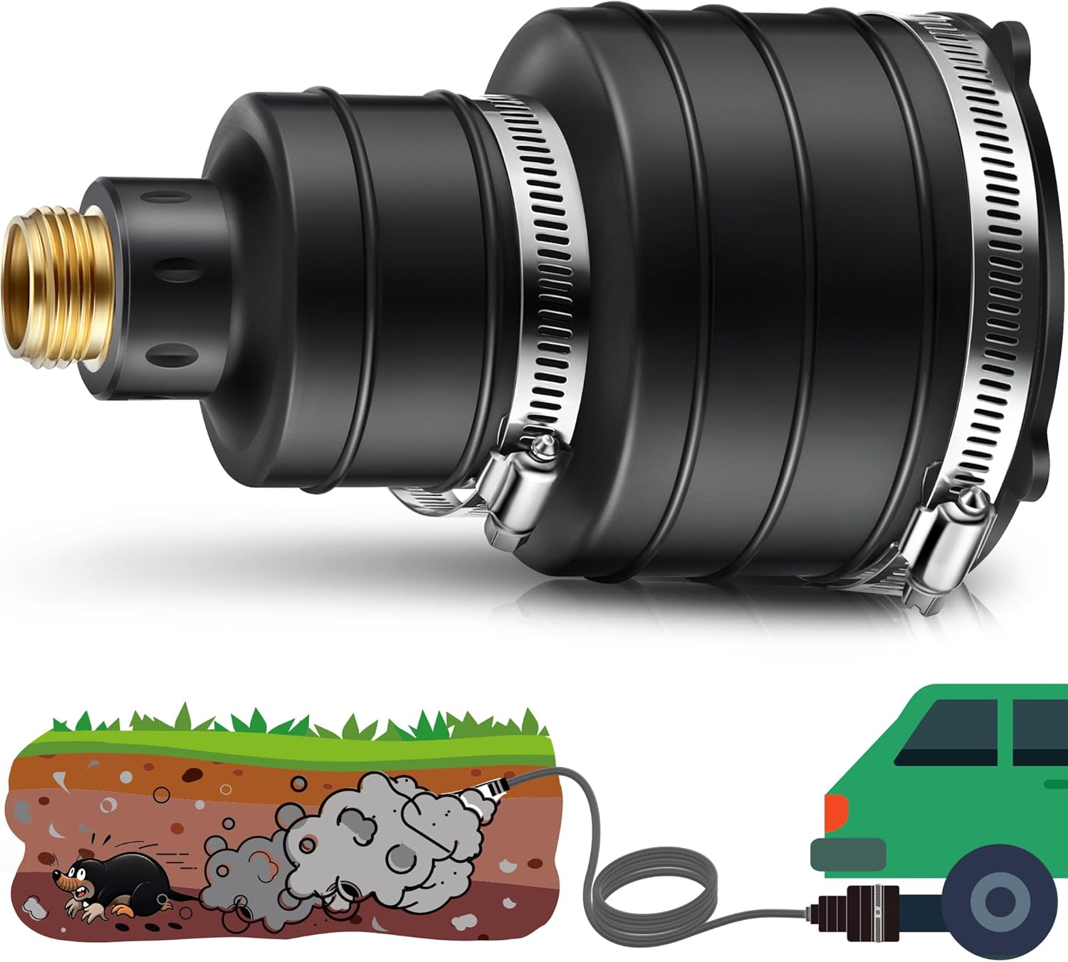 Qualirey 1 Pack Pest Control Exhaust Pipe Attachment Transport Exhaust