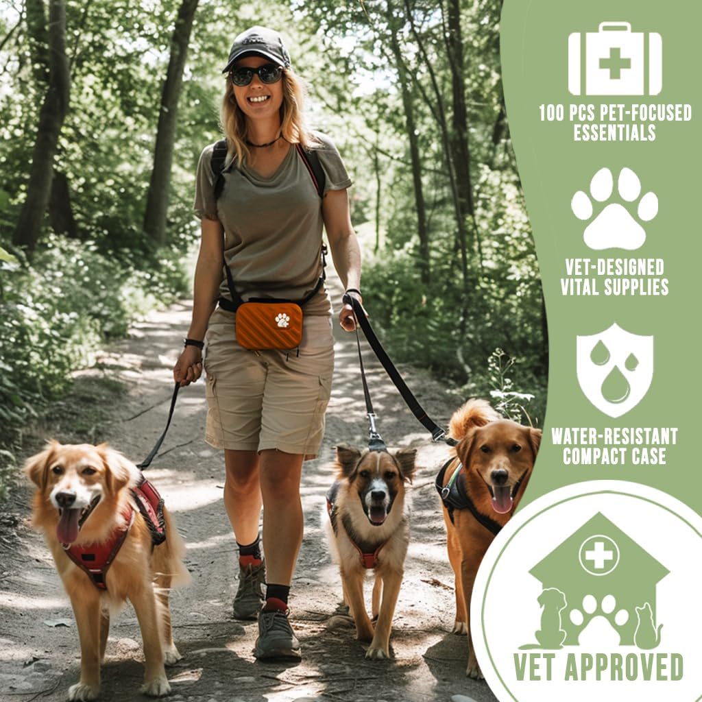 EVERLIT Pet Medic First Aid Kit | Vet-Approved Animal Care Kit with 95