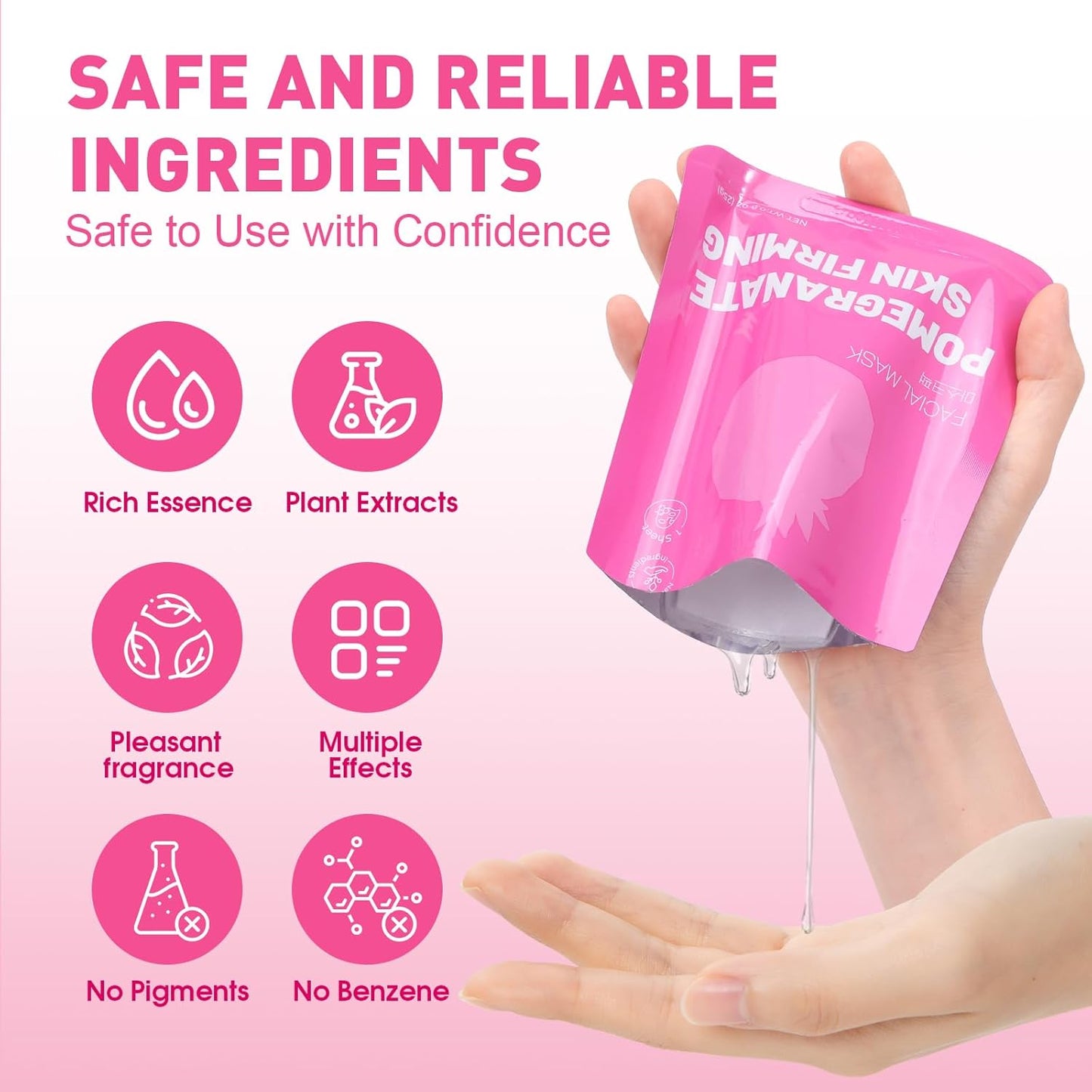 12 Pack Collagen Hydrating Face Masks Skincare, Sheet Face Mask for Al