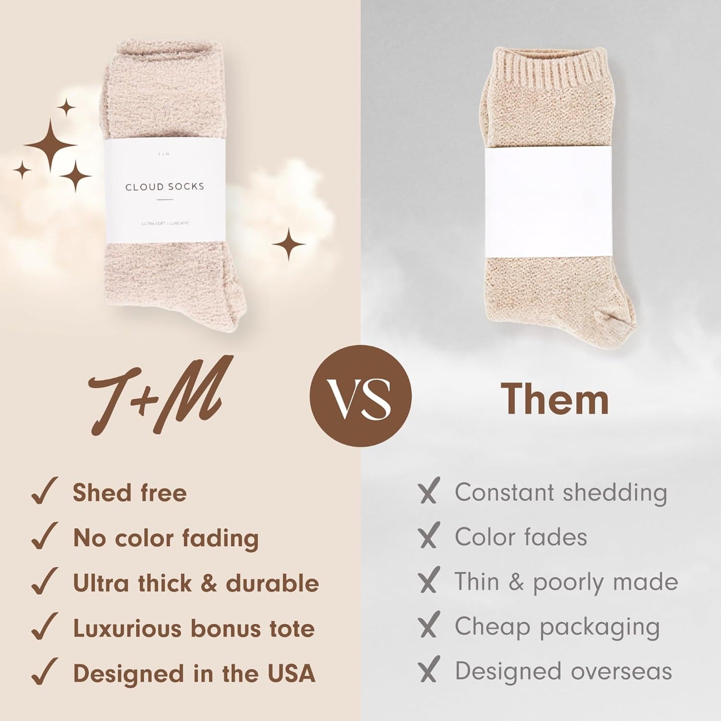 Unboxme Gifts Warm & Cozy Ultra-Luxe Cloud Sock for Women & Men - Supe