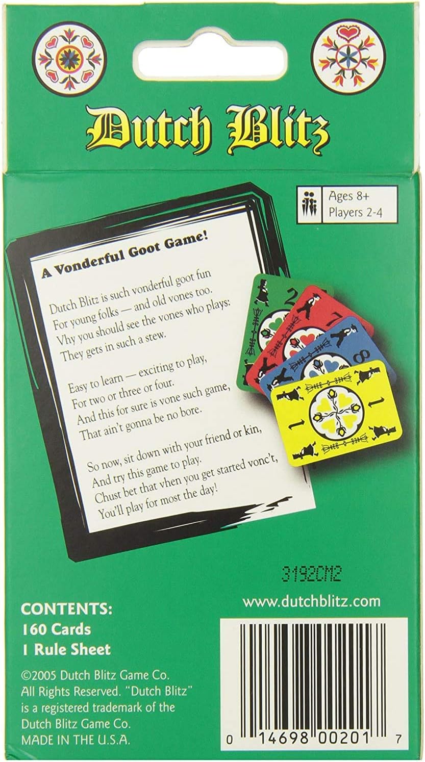 Dutch Blitz: The Original Fast Paced Card Game, Contains 160 Cards, Qu