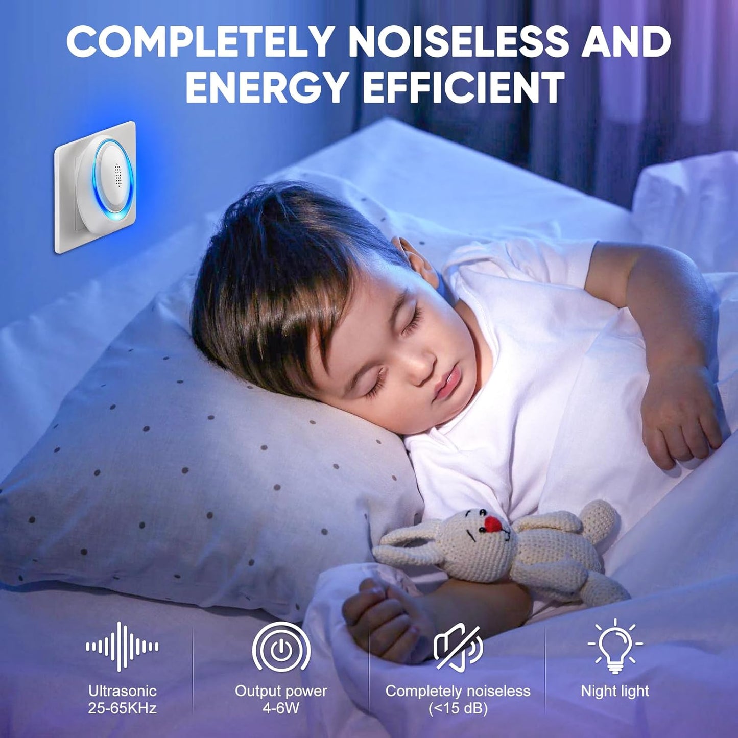 Ultrasonic Pest Repeller Indoor Ultrasonic Repellent, Mouse Repellent 