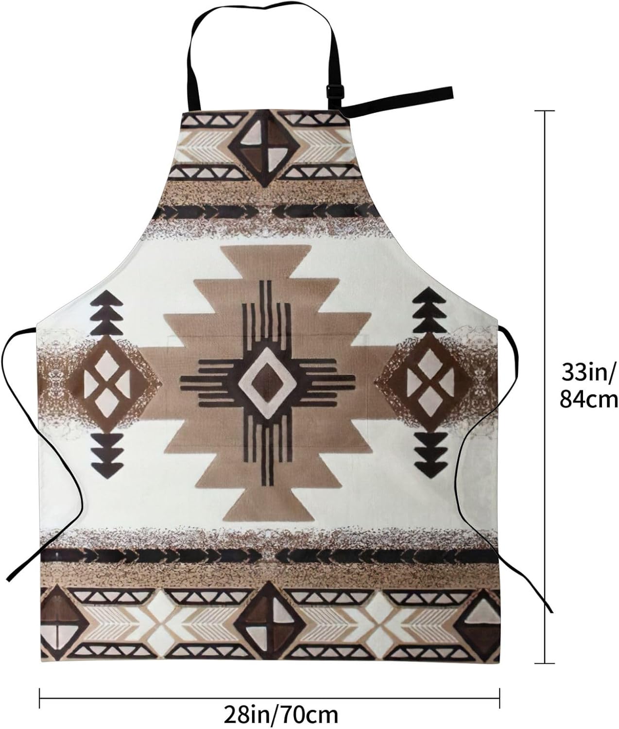 Native American print Waterproof apron with pocket adjustable cooking 