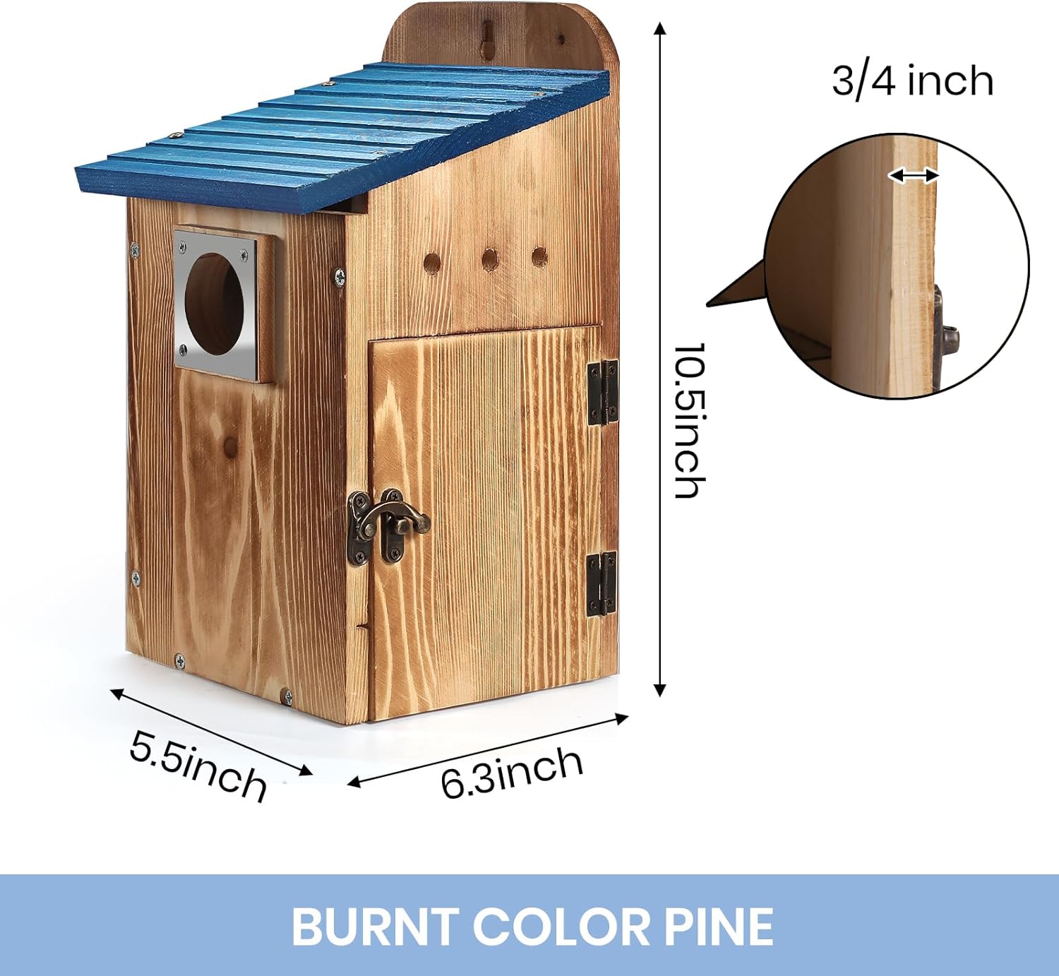 Blue Bird Houses for Outside with Gift Box - Durable Birdhouses for Ou