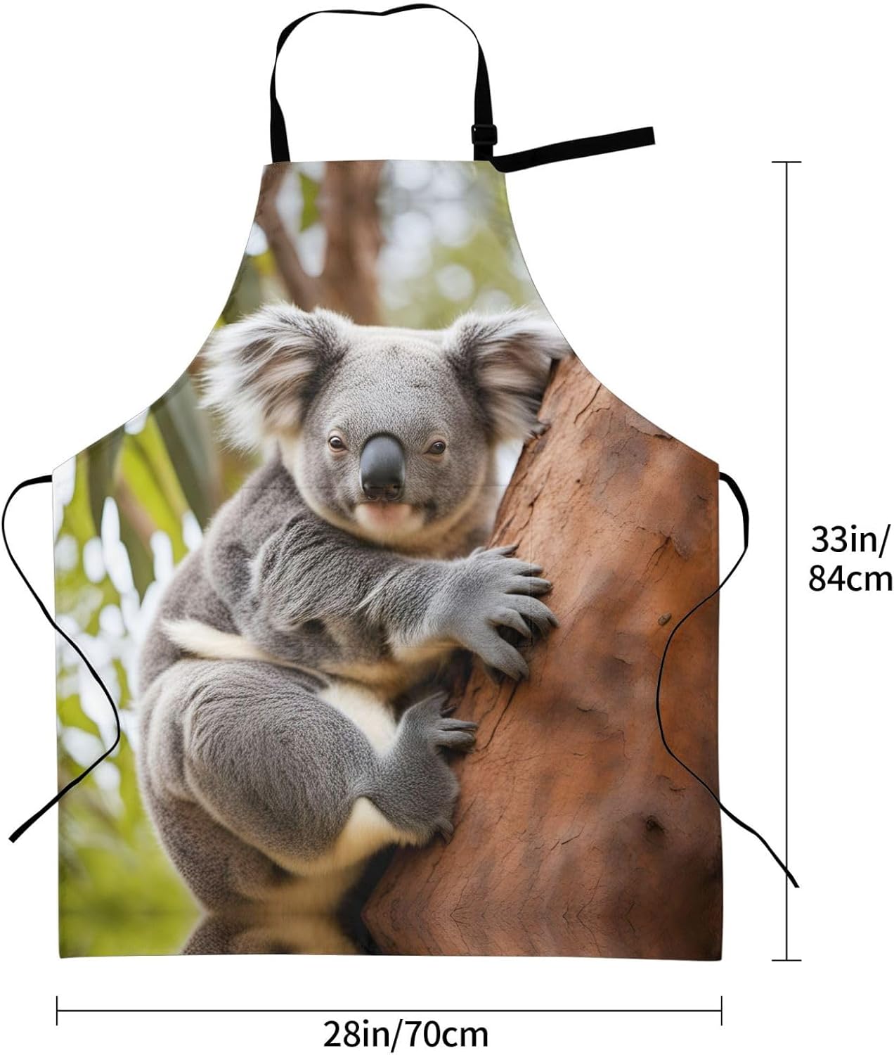 Hugging tree koala 1 print Waterproof chef's apron with pocket apron f