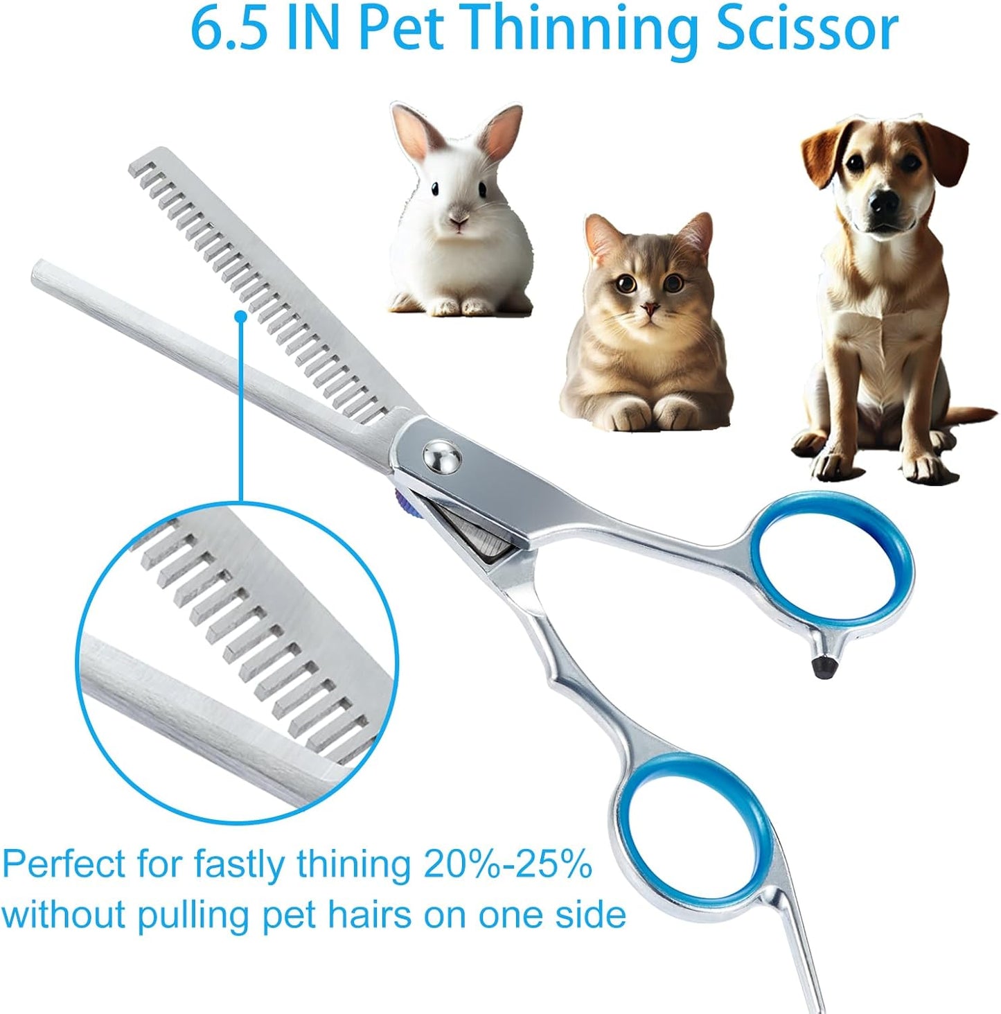 5 in 1 Premium Dog Grooming Scissors, Professional Dog Scissors for Gr