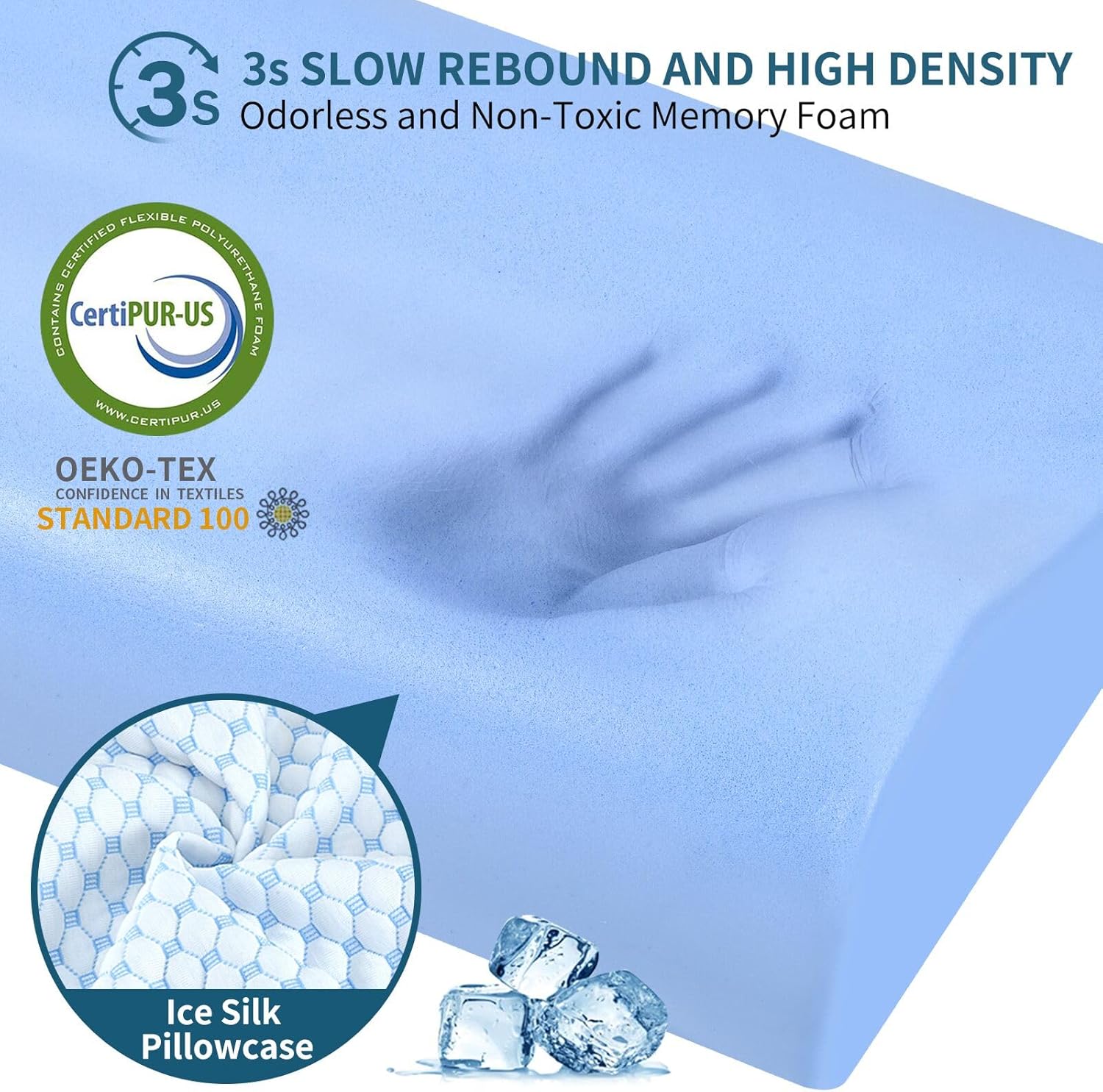 Cervical Pillow for Neck Pain Relief, Contour Memory Foam Pillows for 