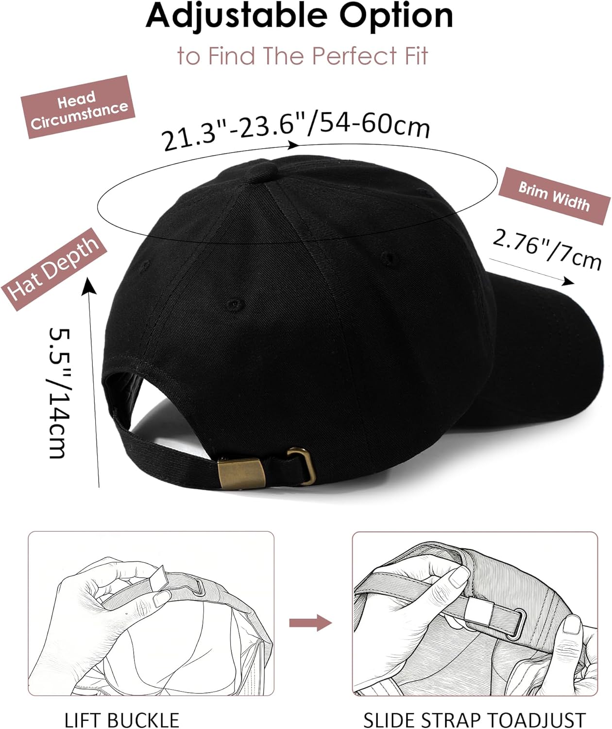 Womens Satin Lined Unstructured Baseball Cap Unisex Silk Lining Washed