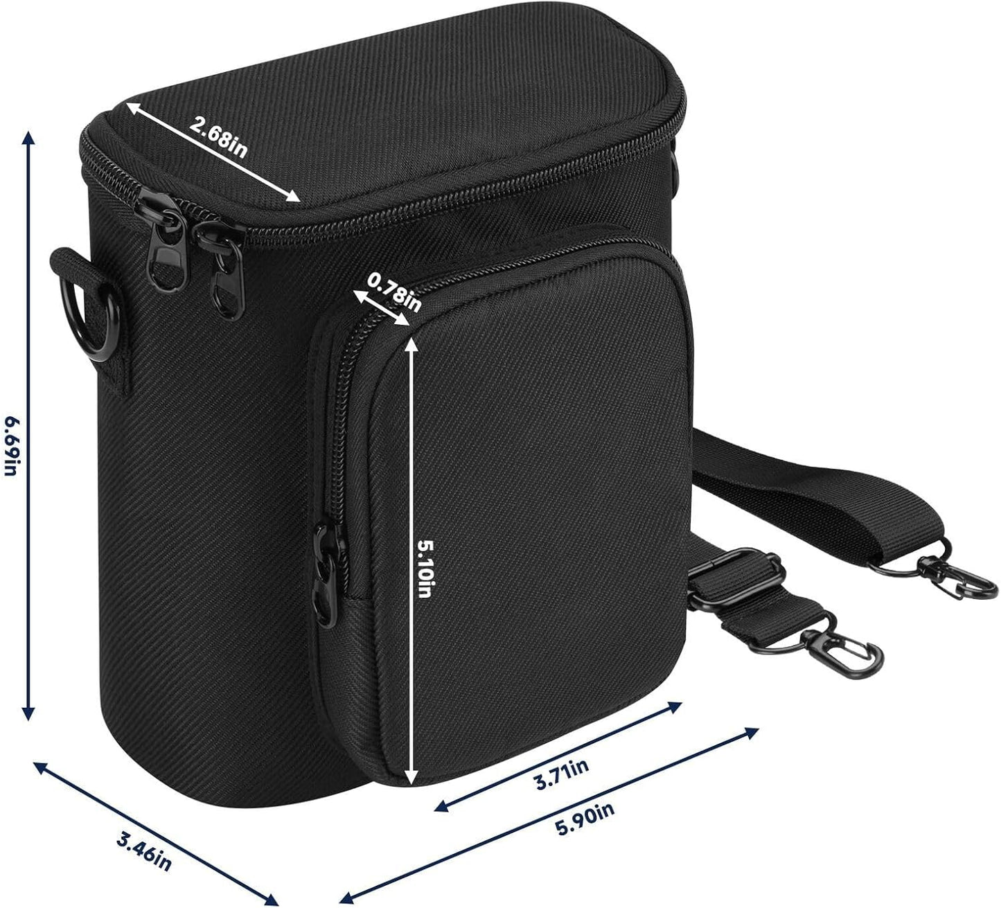 Travel Protective Case for NIKON Monarch M5 M7 8x42 Binocular, Durable Fabric Storage Bag with Shoulder Strap Compatible with Nikon PROSTAFF P3 8x42 10x42 Binocular, Black (Case Only)