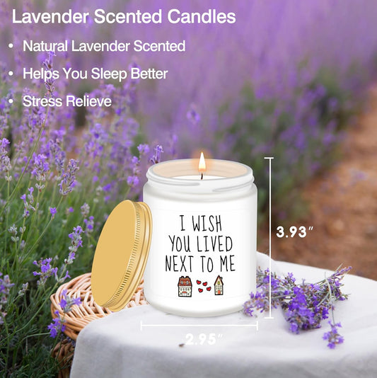 Homsolver Gifts for Women, Birthday Gifts for Women, Friendship Gift for Woman, Best Friend, Her, BFF, Sister, Bestie, Mom - Funny Lavender Scented Candles