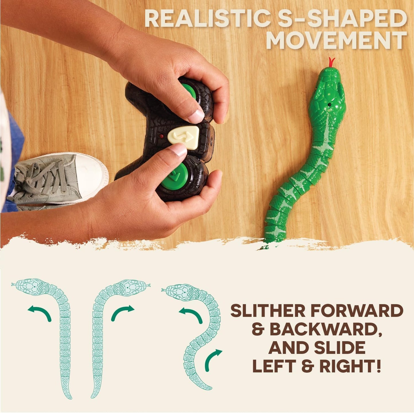 Terra by Battat – Remote Control Emerald Tree Boa Snake Toy, Realistic