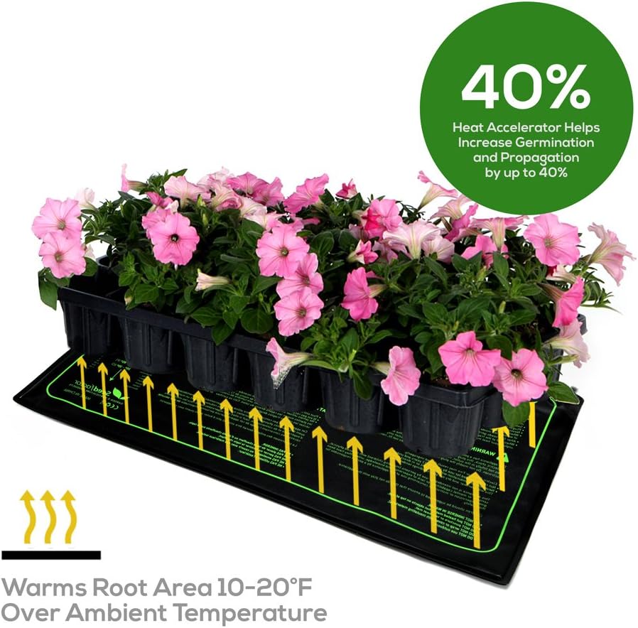 MET Certified 2 Pack Seedling Heat Mat, Seedfactor Waterproof Durable 