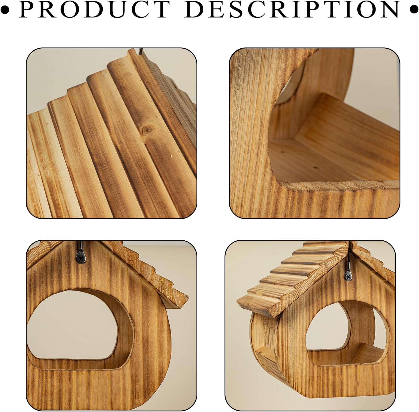 BalterFF Bird Feeders for Outdoors,Wooden Unique Seed Sunflower Food F