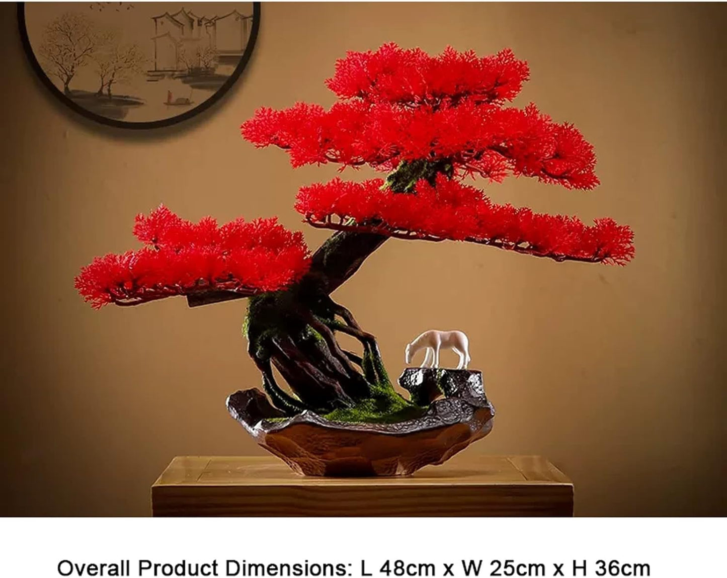Fake Plants Faux Bonsai Pine Tree Artificial Potted Plant Fake Tree Or
