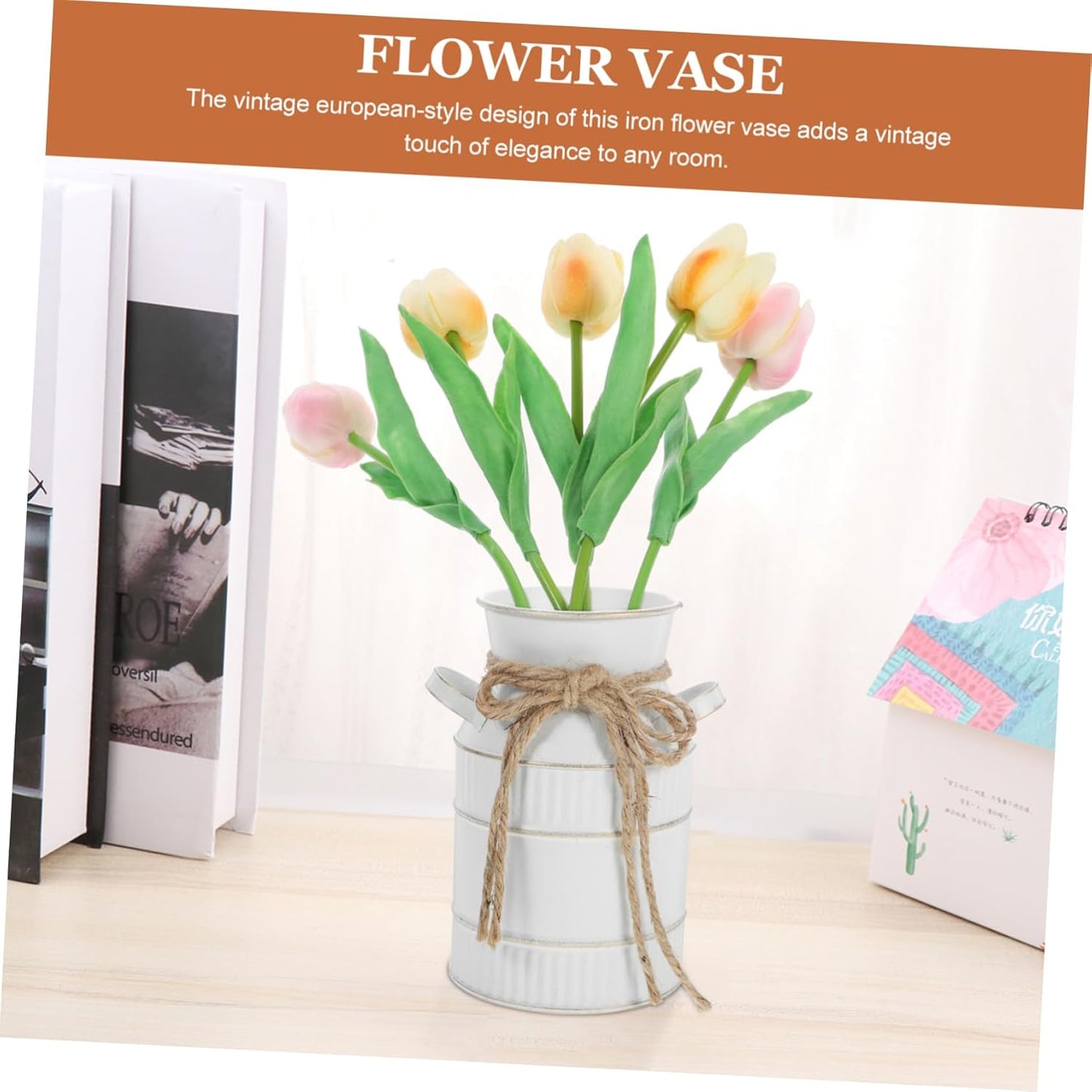 PRETYZOOM 3pcs Vintage European Style Iron Vase Metal Planter Rustic D