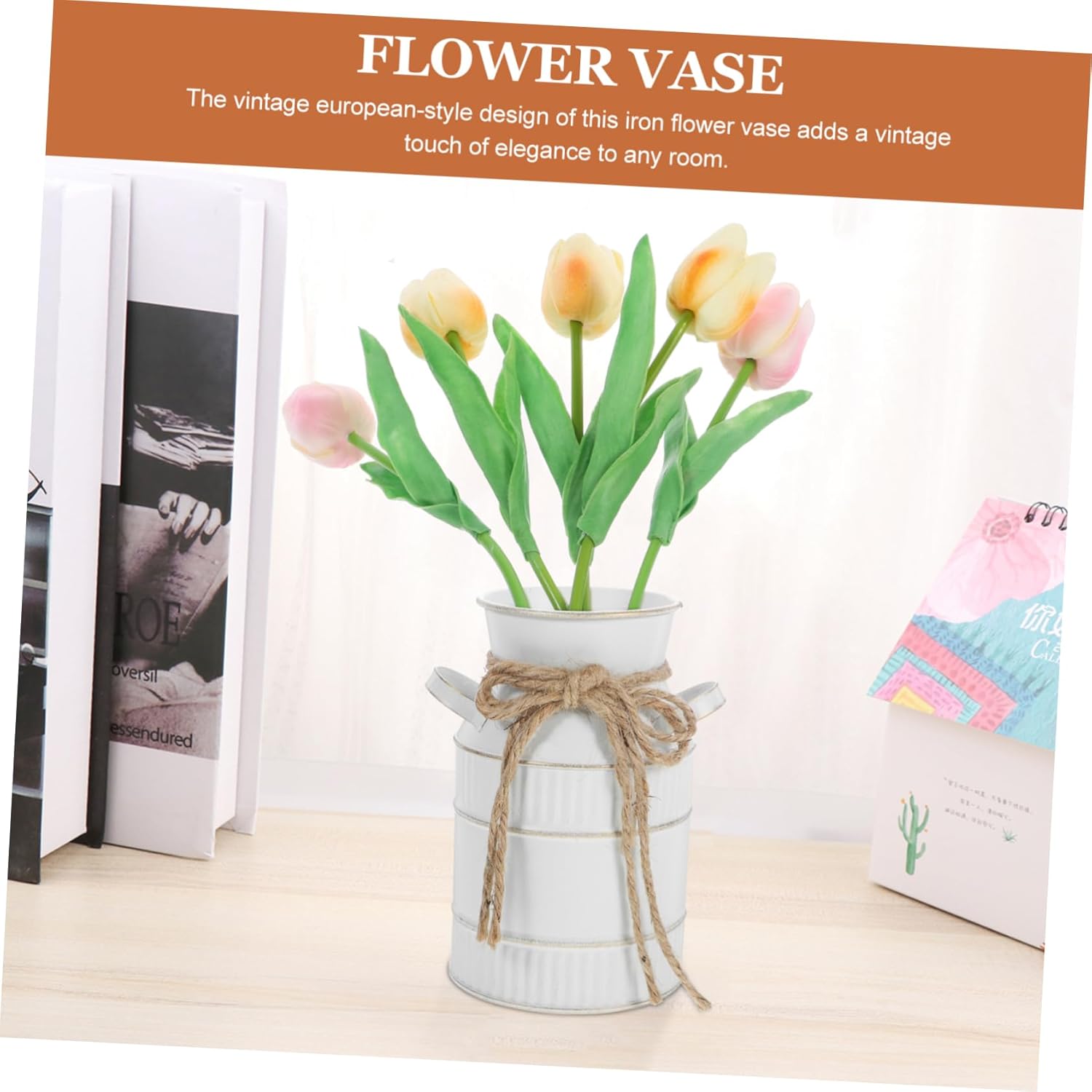 PRETYZOOM 3pcs Vintage European Style Iron Vase Metal Planter Rustic D