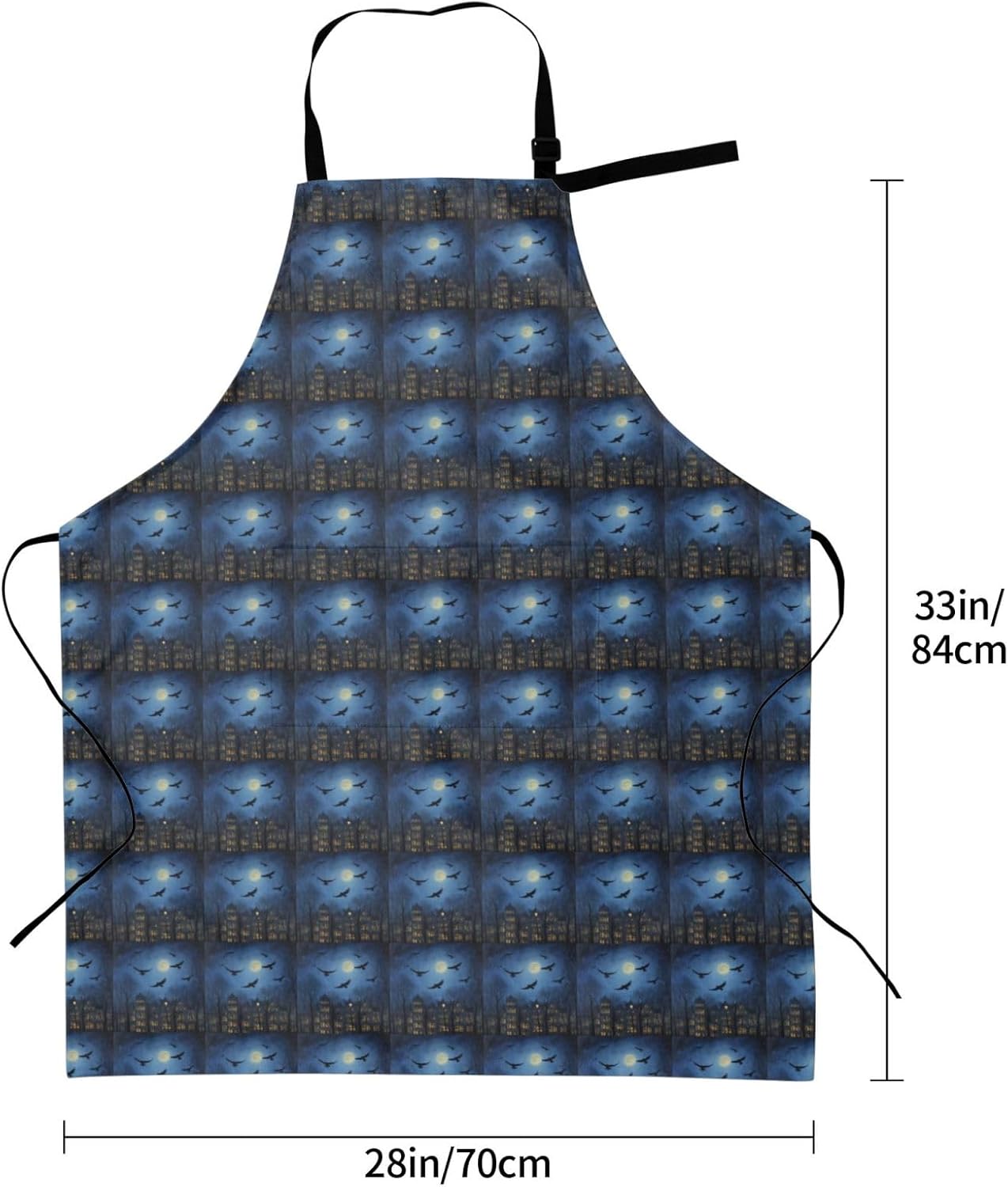 YANYU Night Sky Print 28x33 In Kitchen Apron Stylish Chef Apron with P