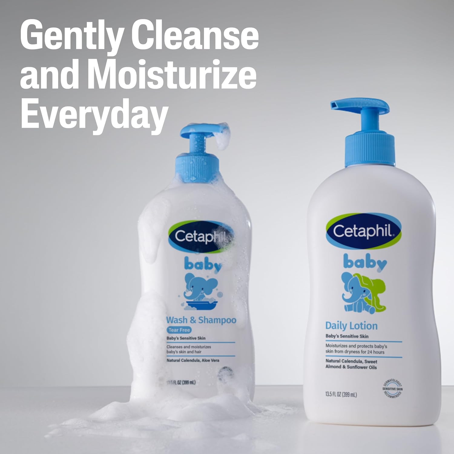 Cetaphil Baby Shampoo and Body Wash with Organic Calendula, Tear Free,