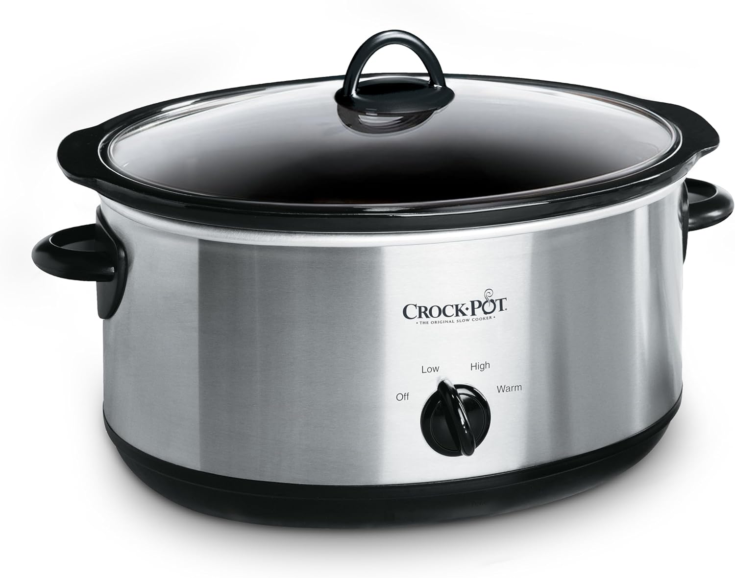 Crock-Pot 7 Quart Oval Manual Slow Cooker, Stainless Steel (SCV700-S-B