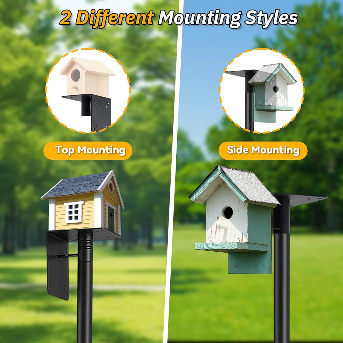 Bird House Pole for Outdoors, 75 Inch Heavy Duty Birdhouse Pole for Ou