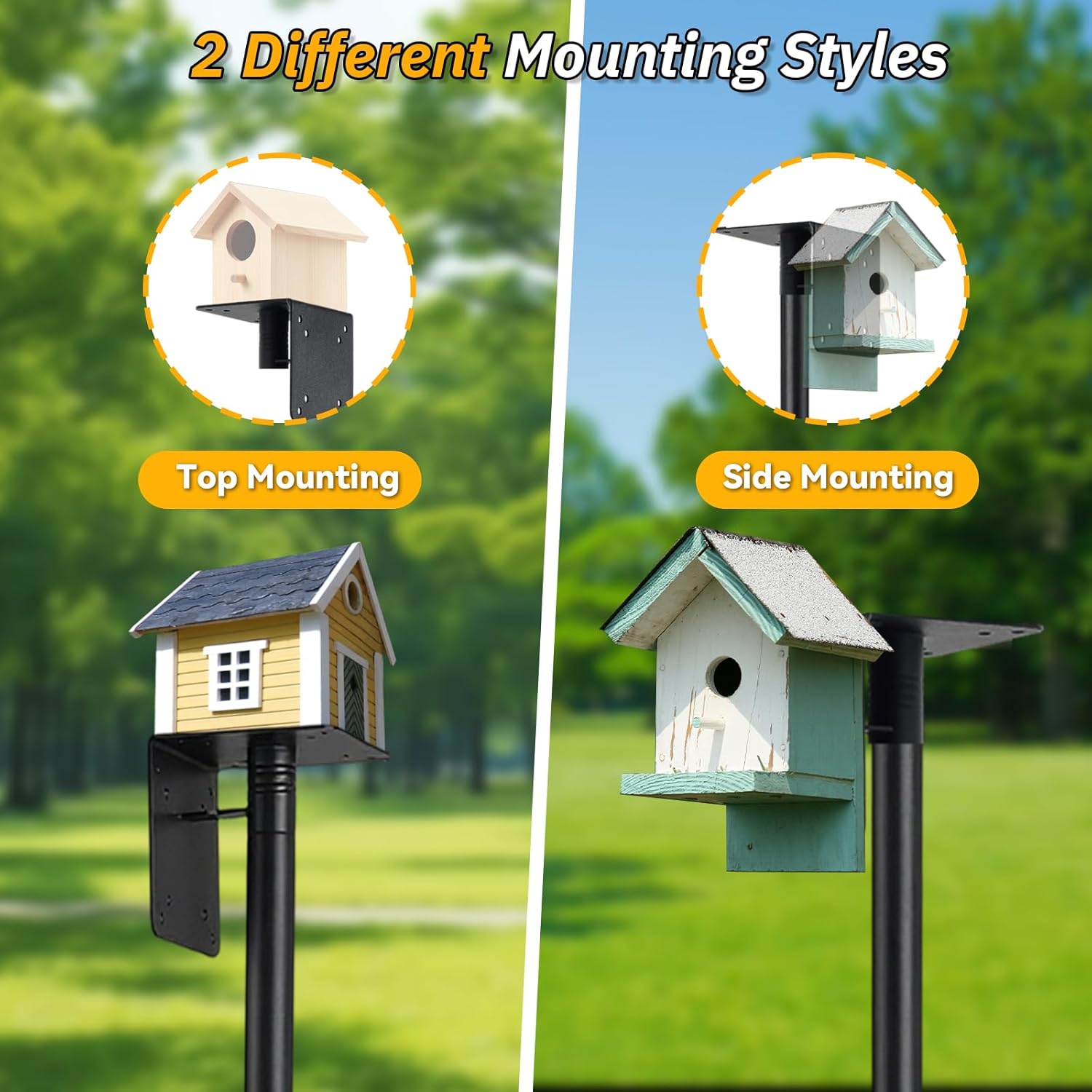 Bird House Pole for Outdoors, 75 Inch Heavy Duty Birdhouse Pole for Ou
