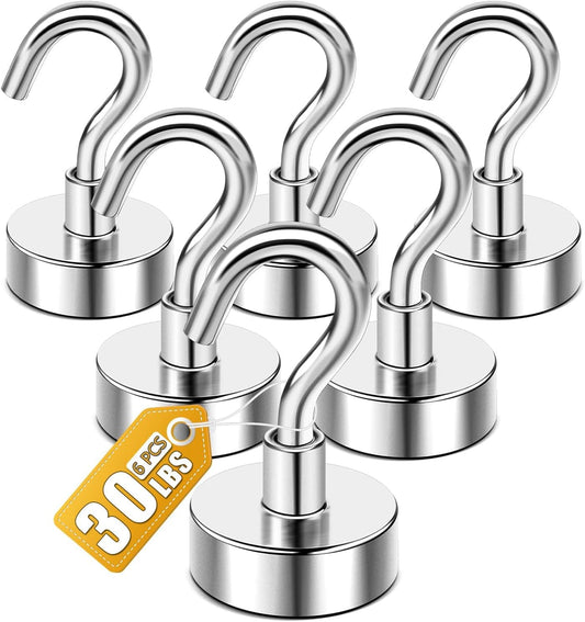 DIYMAG Magnetic Hooks, 30lbs+ Magnet Hook 2026 Cruise Cabin Ship Essen