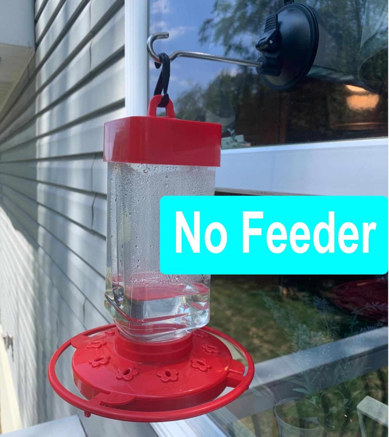 YYST Window Suction Cup Hanger - for Bird Feeders and Wind Chimes- no Feeder and Wind Chimes - 2 Pack, NOT FIT Porous Surfaces - Wood