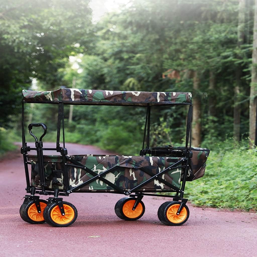 Hand Trucks,Foldiportable Outdoor Grocery Four-Wheel Trolley Cart, Multi-Function Campifishitrailer, Household Portable Supermarket Trolleys/I/a