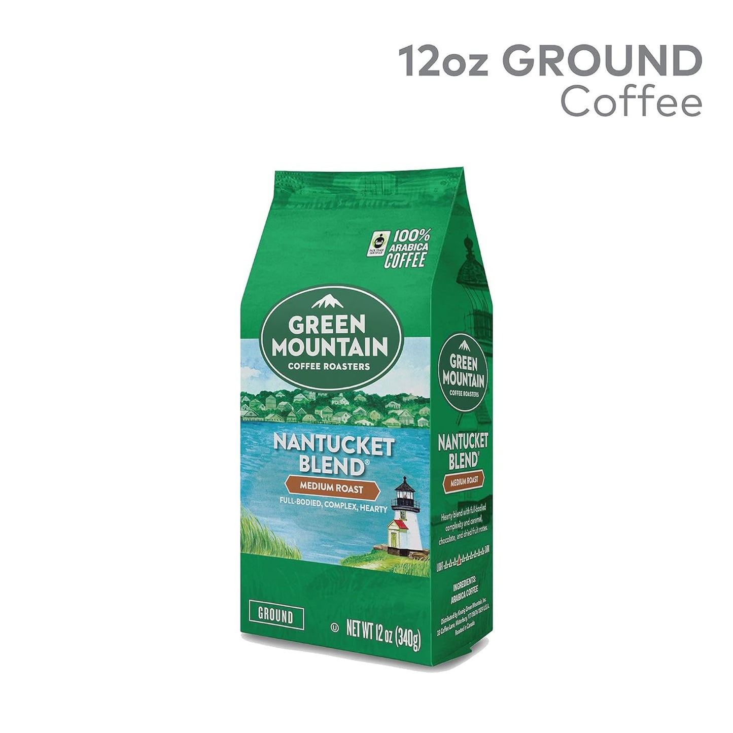 Green Mountain Coffee Roasters, Nantucket Blend, Fair Trade Certified, Ground Coffee, Medium Roast, Bagged 12oz.