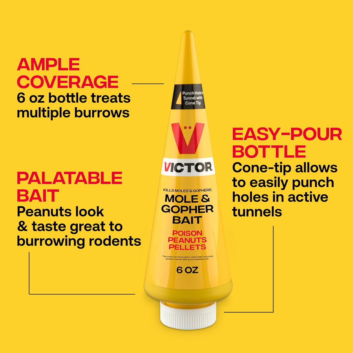 Victor M6006 Outdoor Mole & Gopher Poison Peanuts, Mole and Gopher Kil