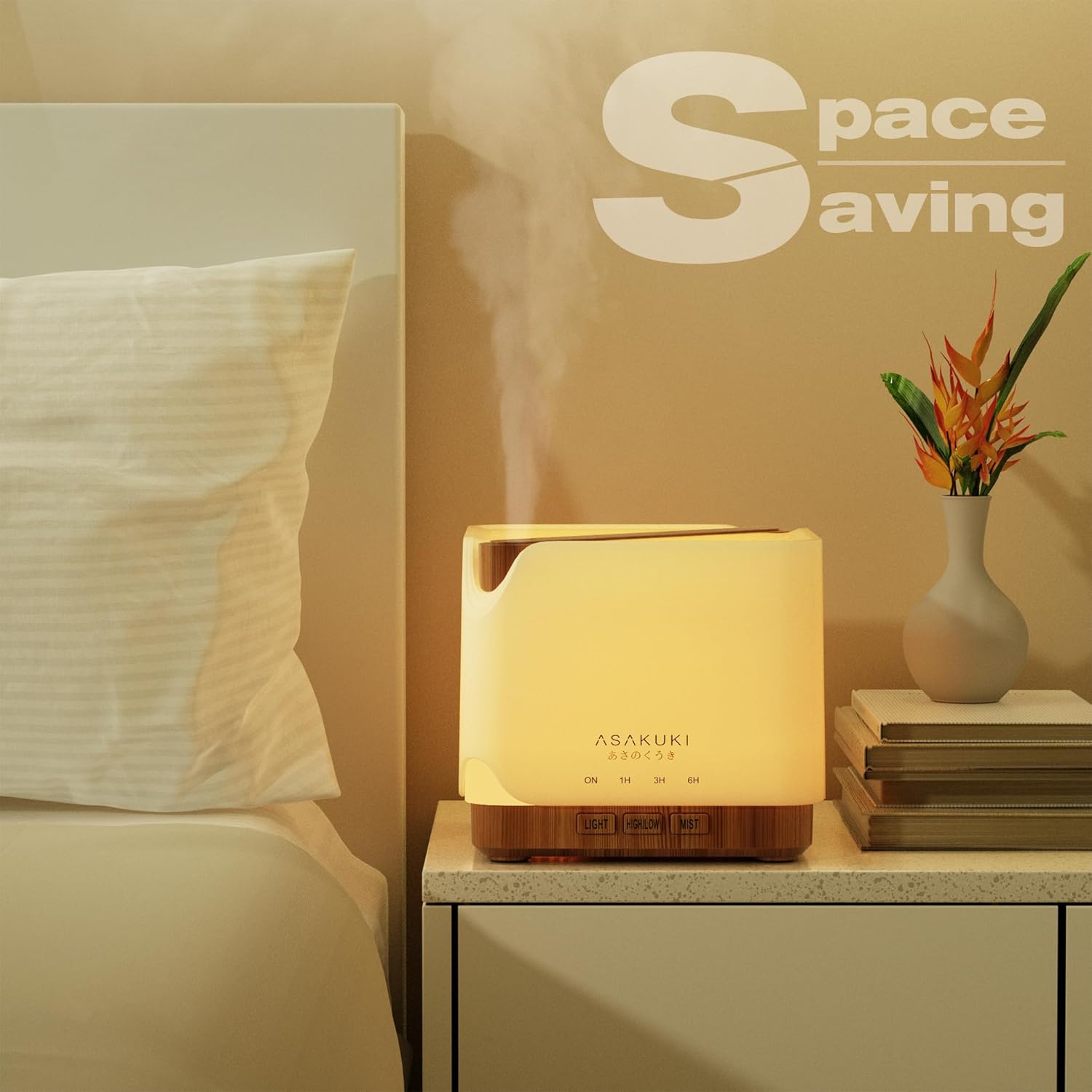 ASAKUKI Essential Oil Diffuser for Home, Large 700 ml Humidifier with 